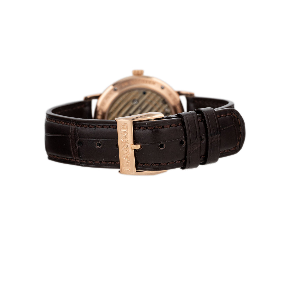 A. Lange & Sohne Saxonia Rose Gold Silver Dial 35mm 219.032