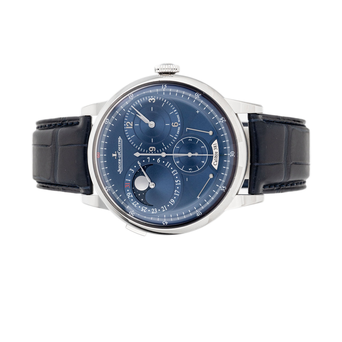 Jaeger-LeCoultre Duometre Quantieme Lunaire Stainless Steel Blue Dial 42.5mm Q604848J Full Set