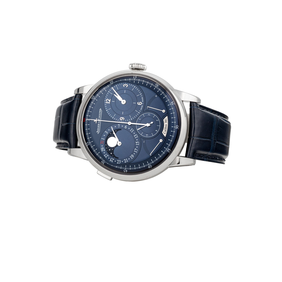 Jaeger-LeCoultre Duometre Quantieme Lunaire Stainless Steel Blue Dial 42.5mm Q604848J Full Set
