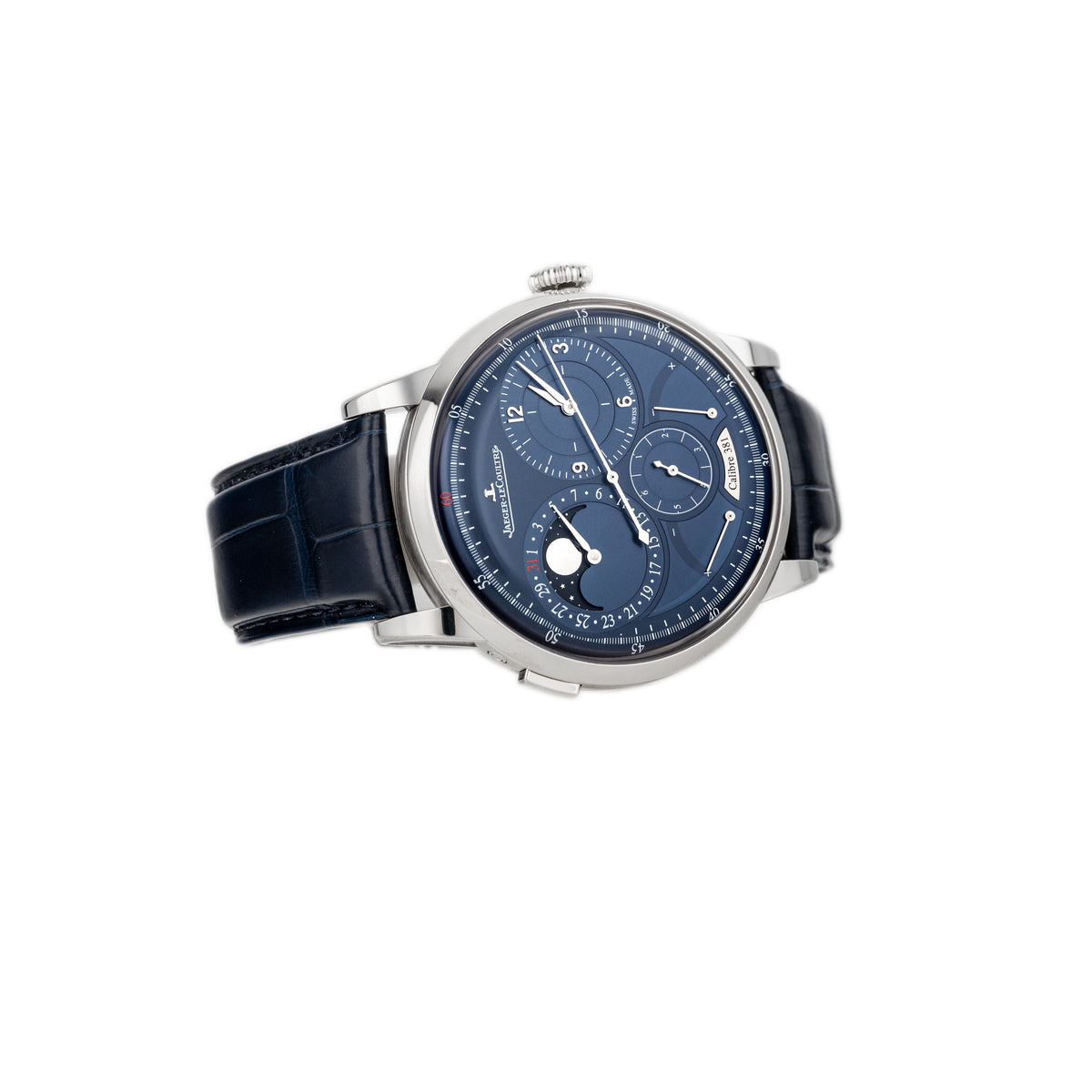 Jaeger-LeCoultre Duometre Quantieme Lunaire Stainless Steel Blue Dial 42.5mm Q604848J Full Set