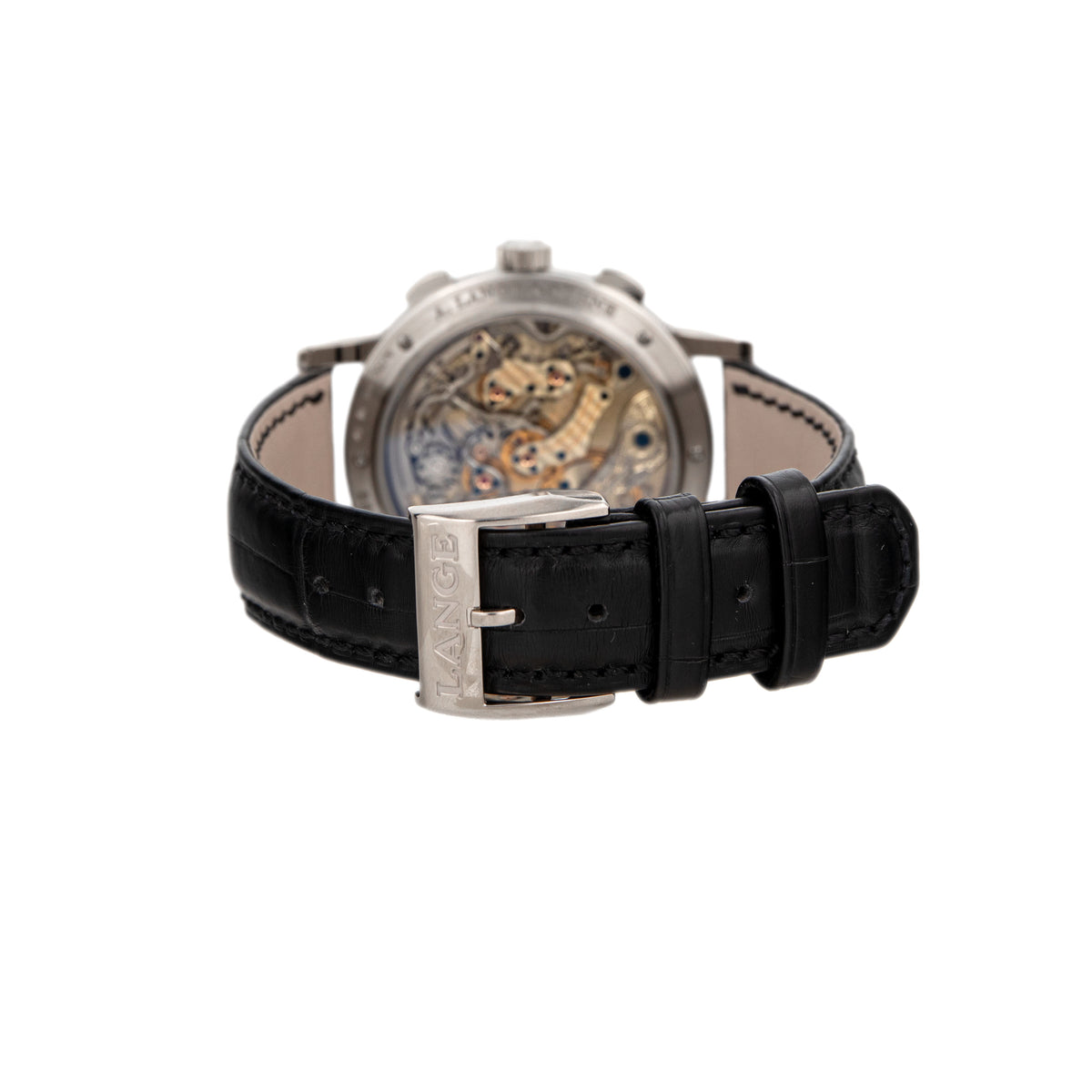 A. Lange & Sohne 1815 Chronograph White Gold Black Dial 39.5mm 414.028 Full Set