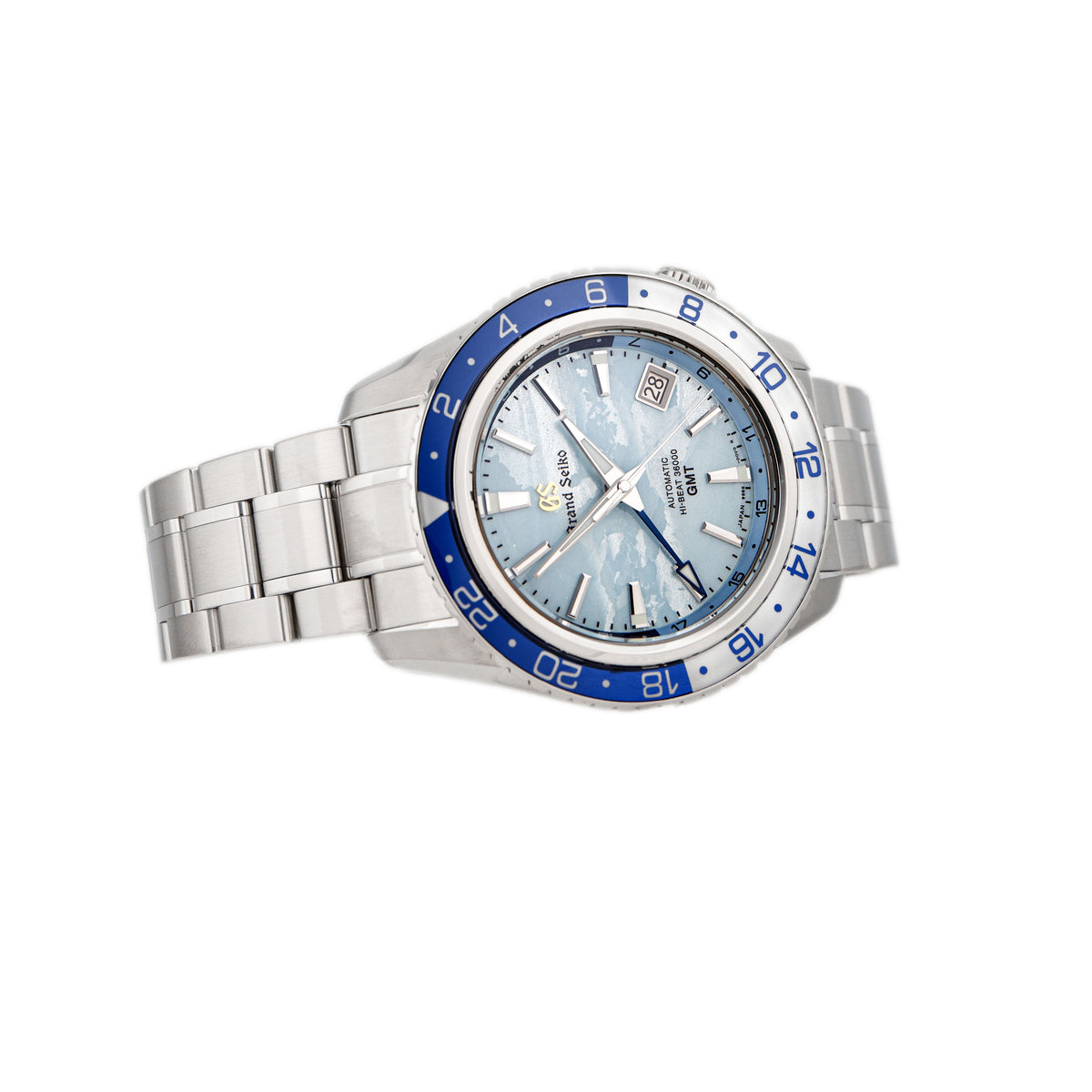Grand Seiko Sport Collection Hi-Beat 36000 Stainless Steel Blue Dial 44.2mm SBGJ275 Full Set