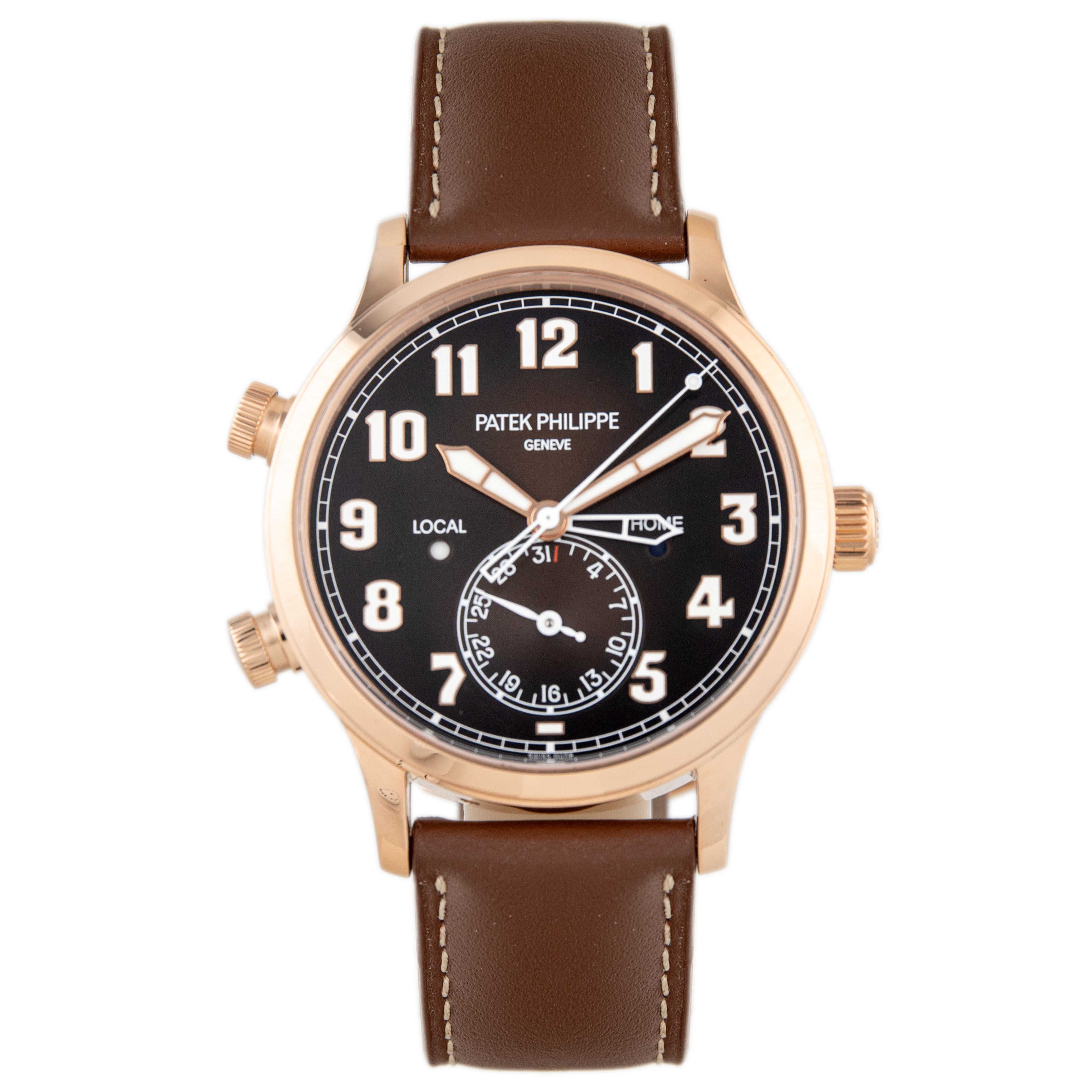 Patek Philippe Complications Calatrava Pilot Travel Time Rose Gold Bro