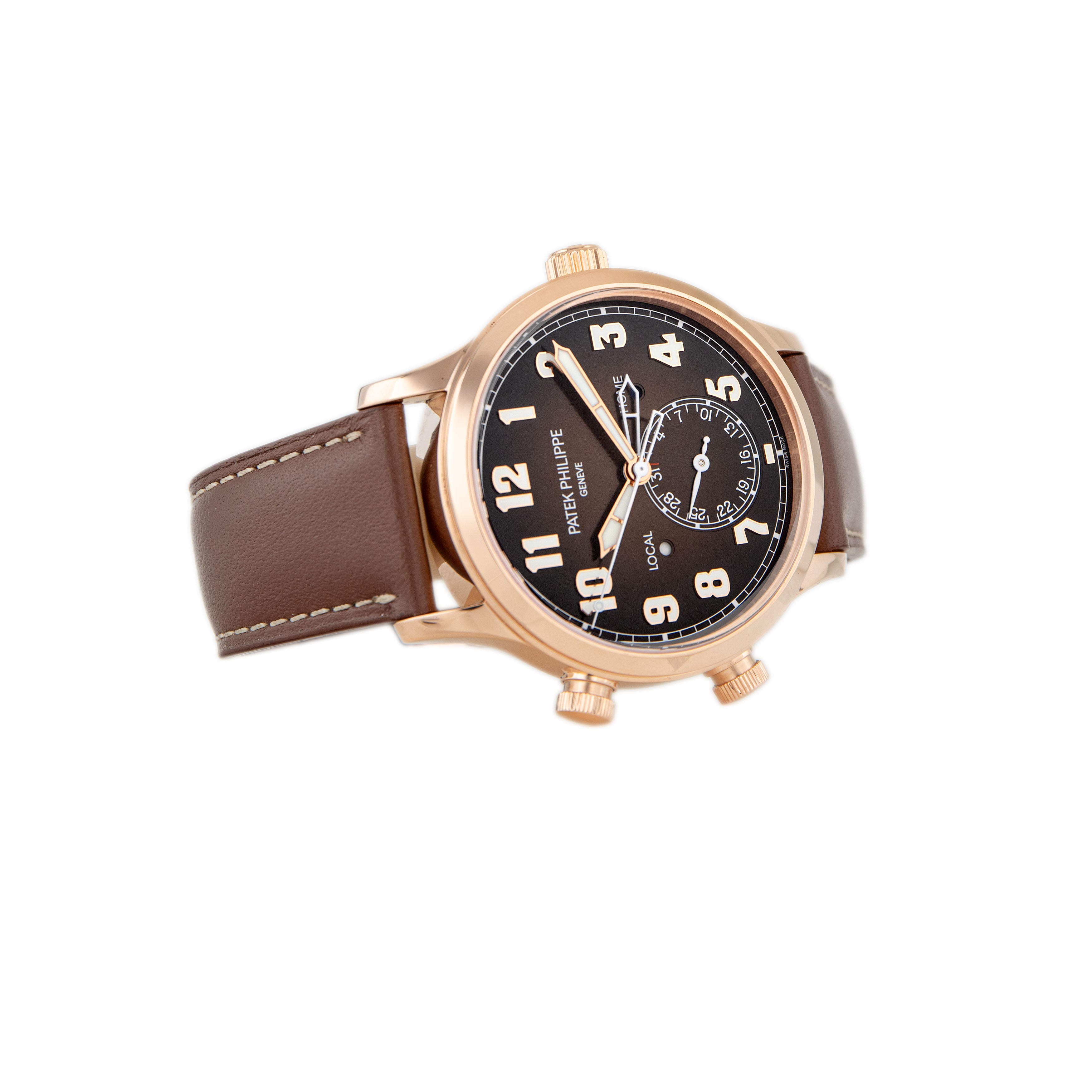 Patek Philippe Complications Calatrava Pilot Travel Time Rose Gold Bro