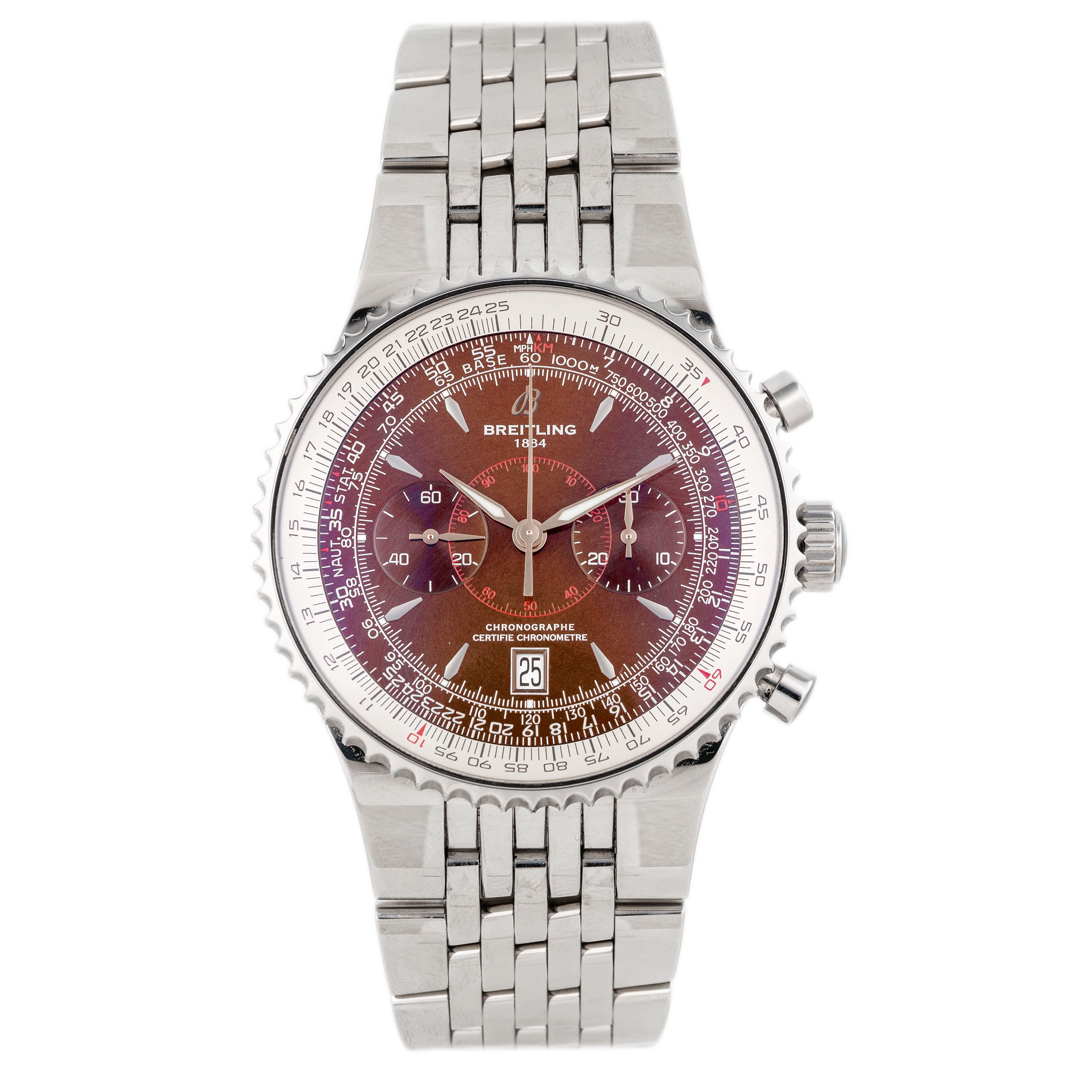 Breitling Navitimer Montbrillant Stainless Steel Brown Dial 47mm A2334