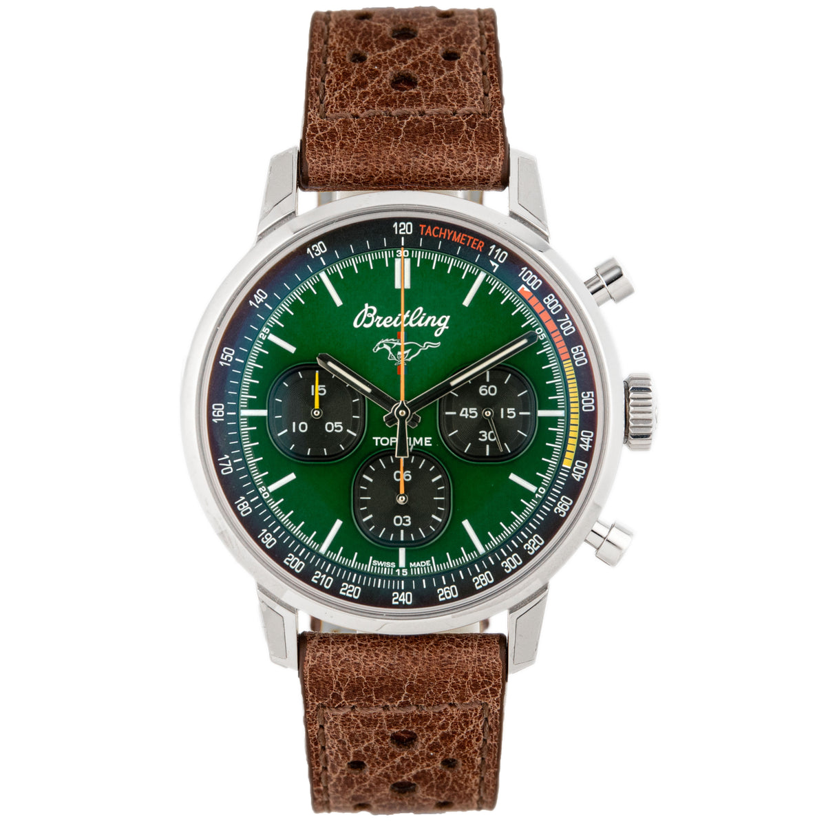 Breitling Top Time B01 Ford Mustang Stainless Steel Green Dial 42mm A253101a1l1x1