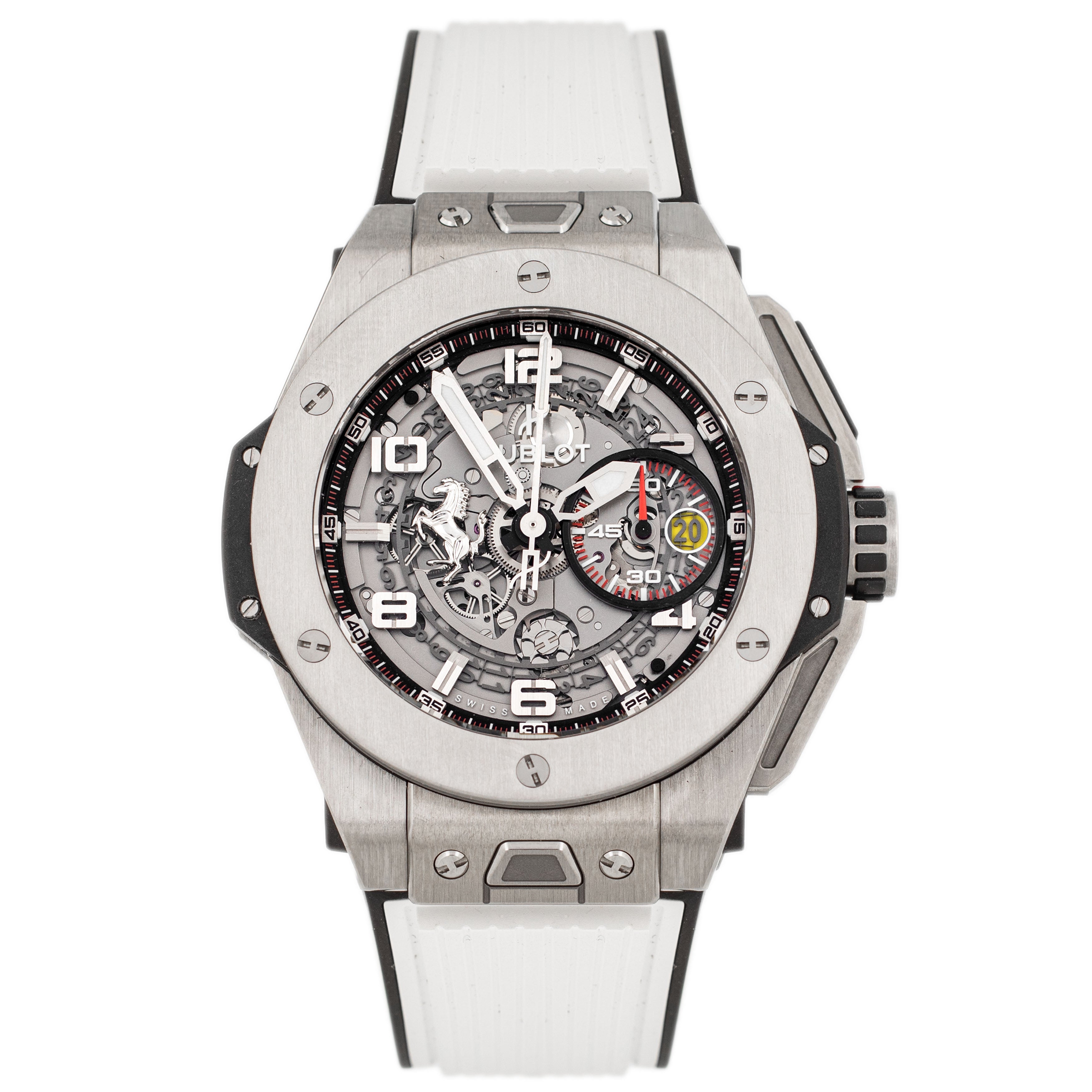 Hublot Big Bang Ferrari Titanium Skeleton Dial 45mm 401.NX.0123.VR Ful