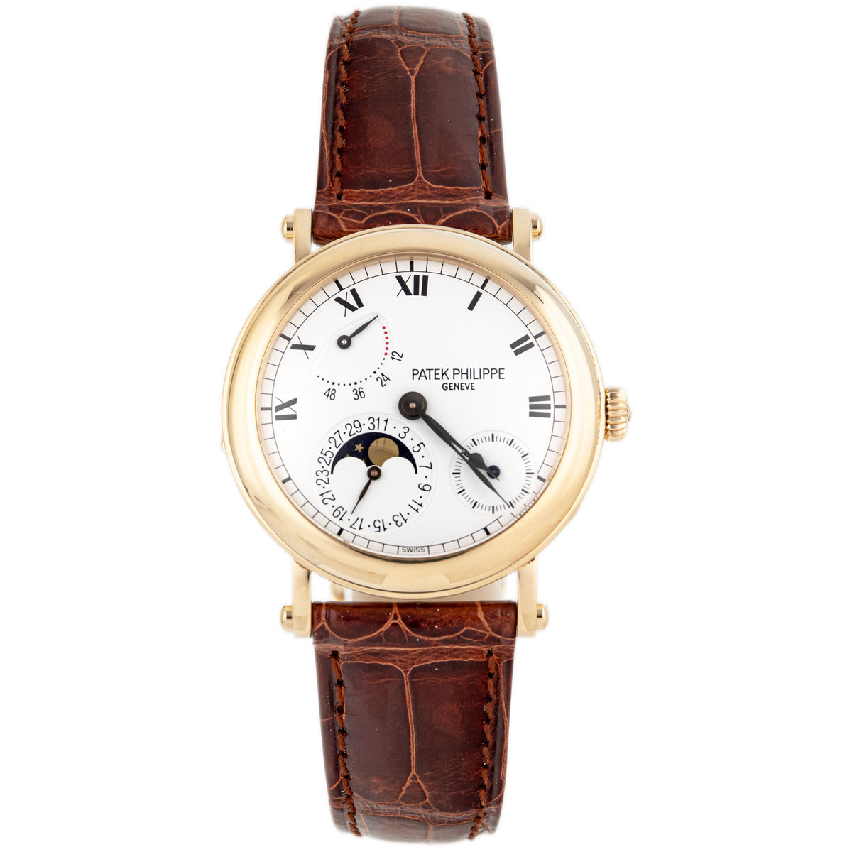 Patek Phillipe Complications Yellow Gold White Dial 36mm 5054J