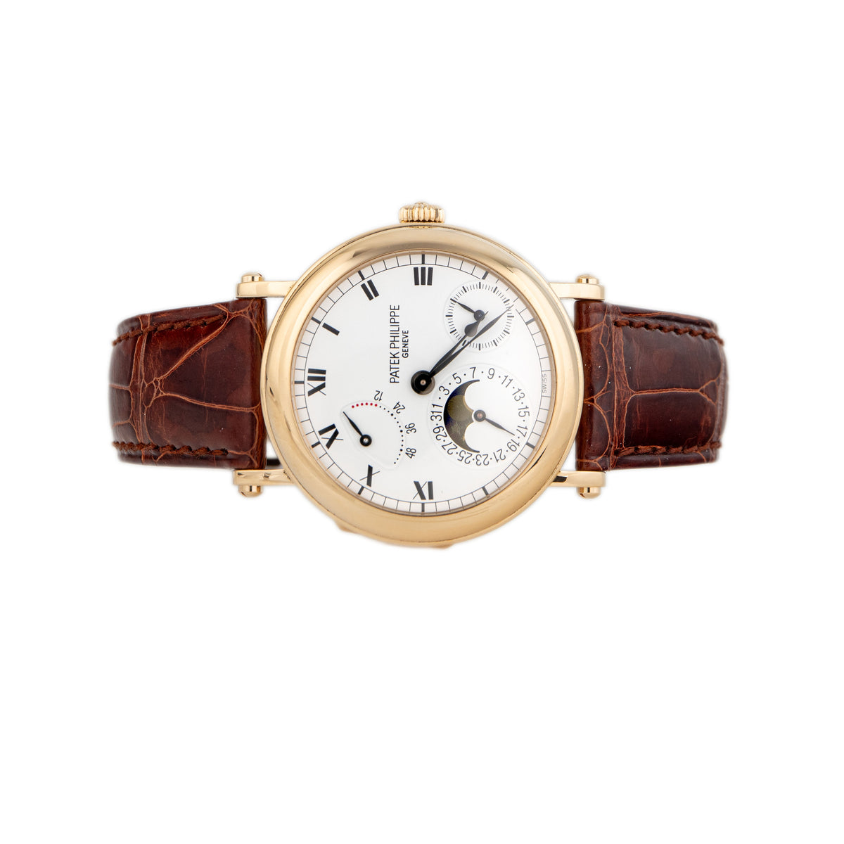 Patek Phillipe Complications Yellow Gold White Dial 36mm 5054J