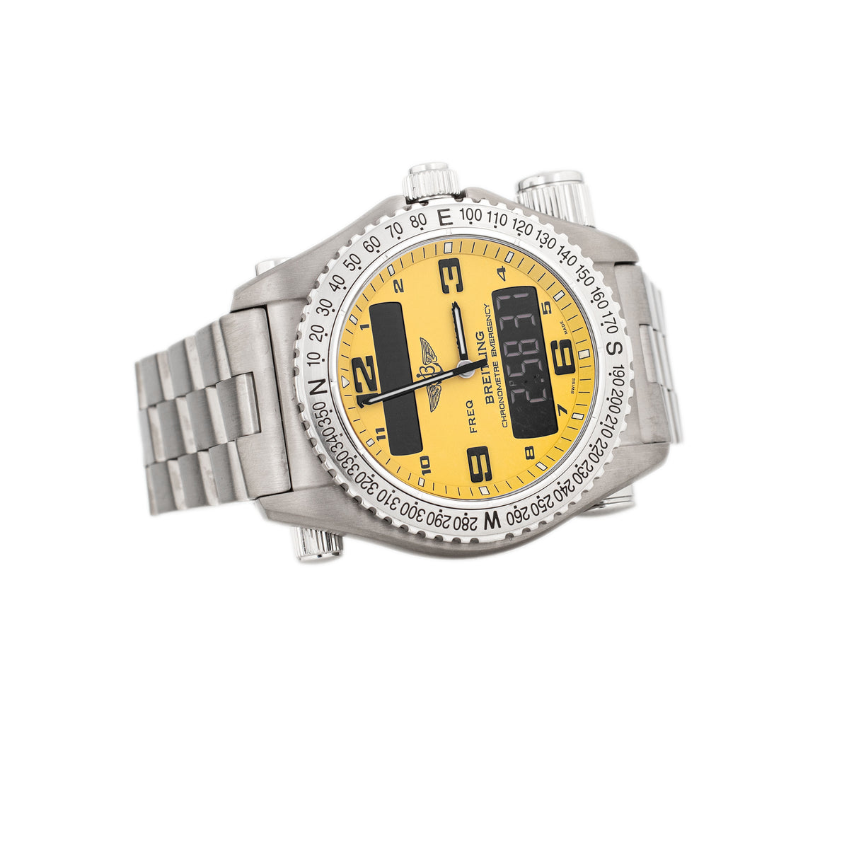 Breitling Professional Emergency Titanium Yellow Dial 43mm E76321 Full Set