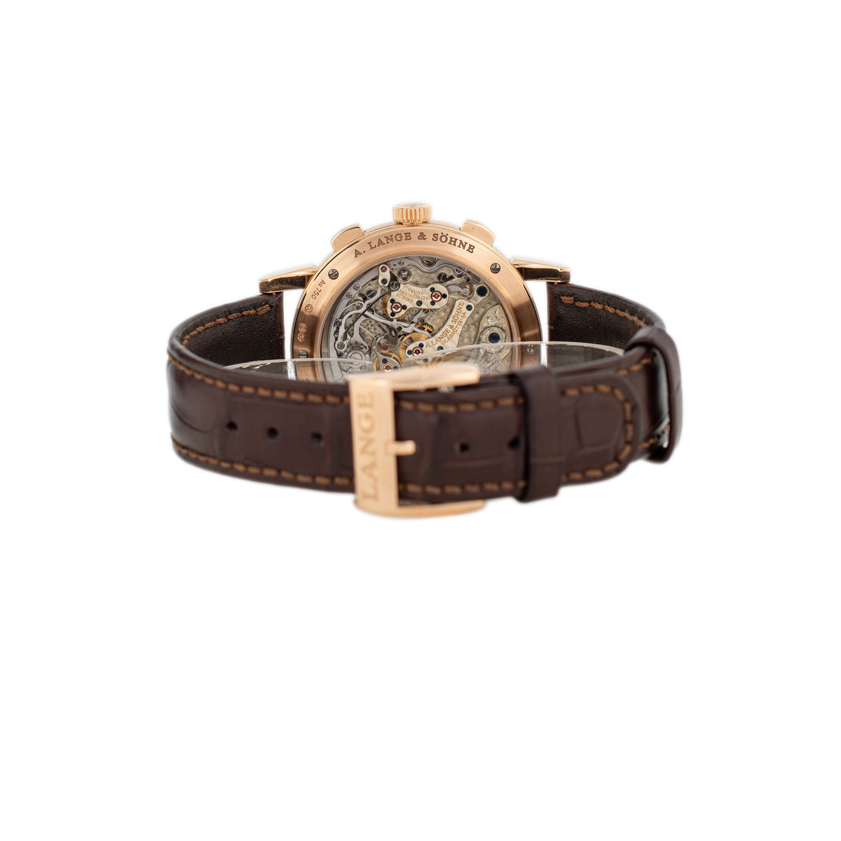 A. Lange & Sohne 1815 Chronograph Rose Gold Silver Dial 39mm 414.032 Full Set