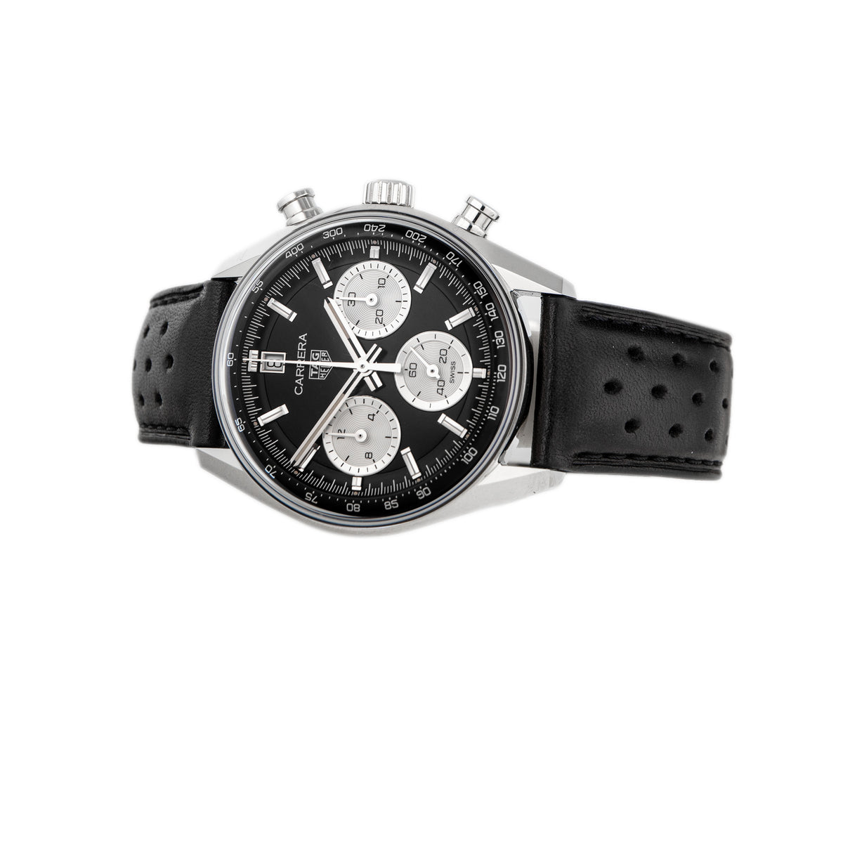 TAG Heuer Carrera Chronograph Stainless Steel Black Dial 39mm CBS2210.FC6534 Full Set