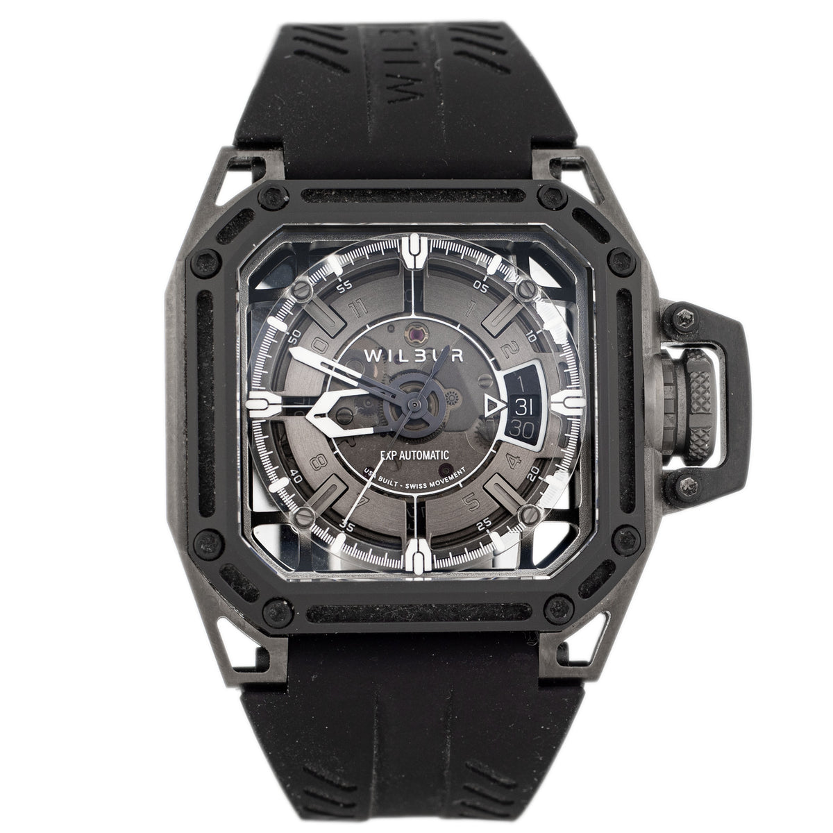 Wilbur EXP-Dark Mode Stainless Steel Ceramic Skeleton Dial 41.5x41.5mm Full Set
