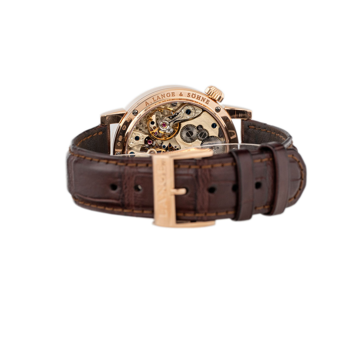 A. Lange & Sohne Zeitwerk Rose Gold Silver Dial 41mm 140.032