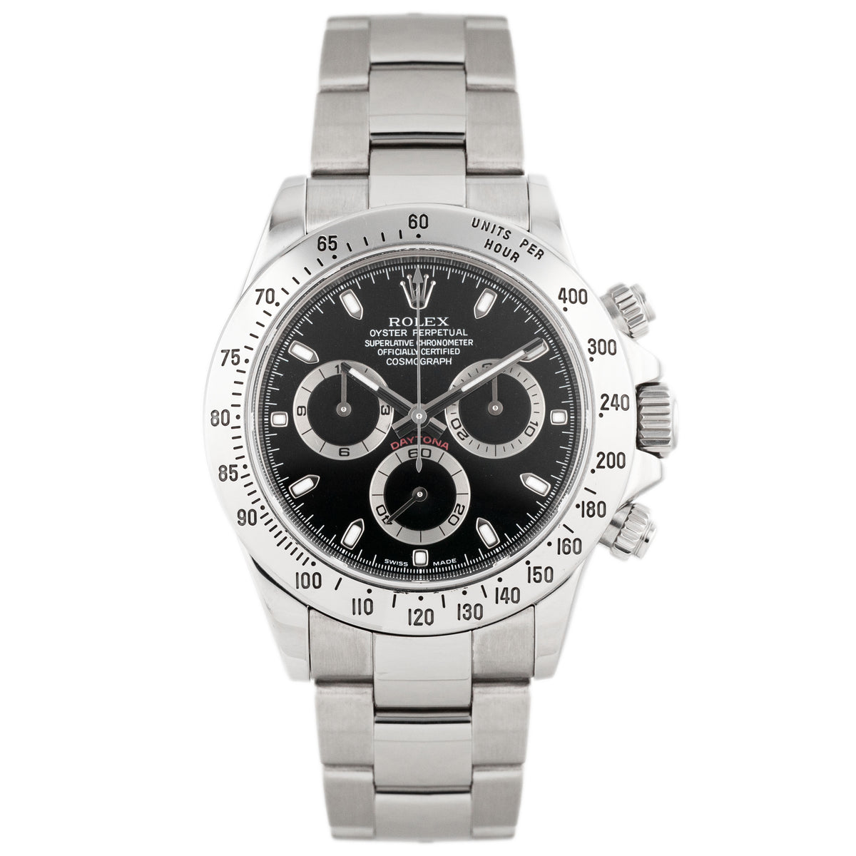 Rolex Cosmograph Daytona Stainless Steel Black Dial 40mm 116520