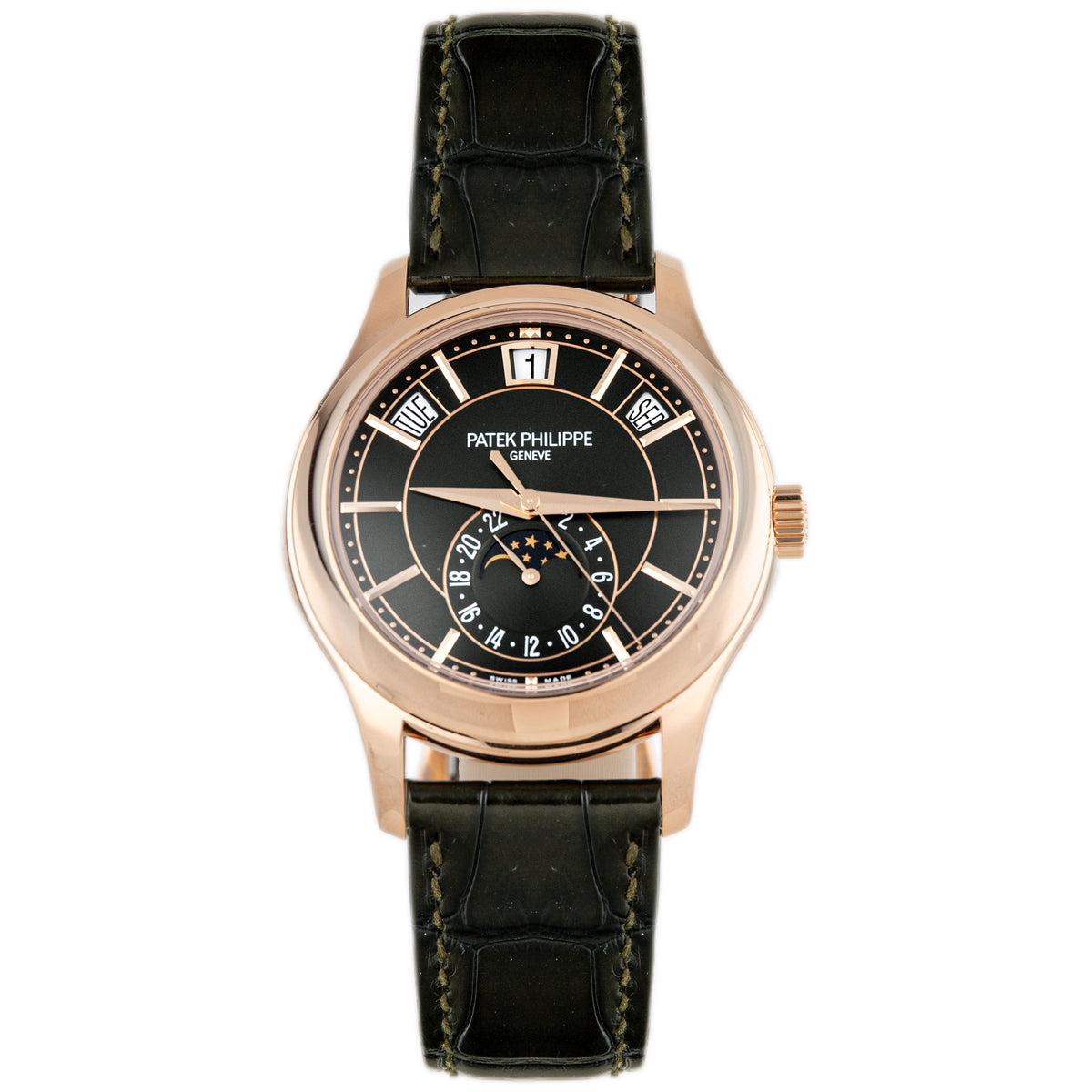 Patek Philippe Complications Annual Calendar Rose Gold Green Dial 40mm 5205R-011 Full Set