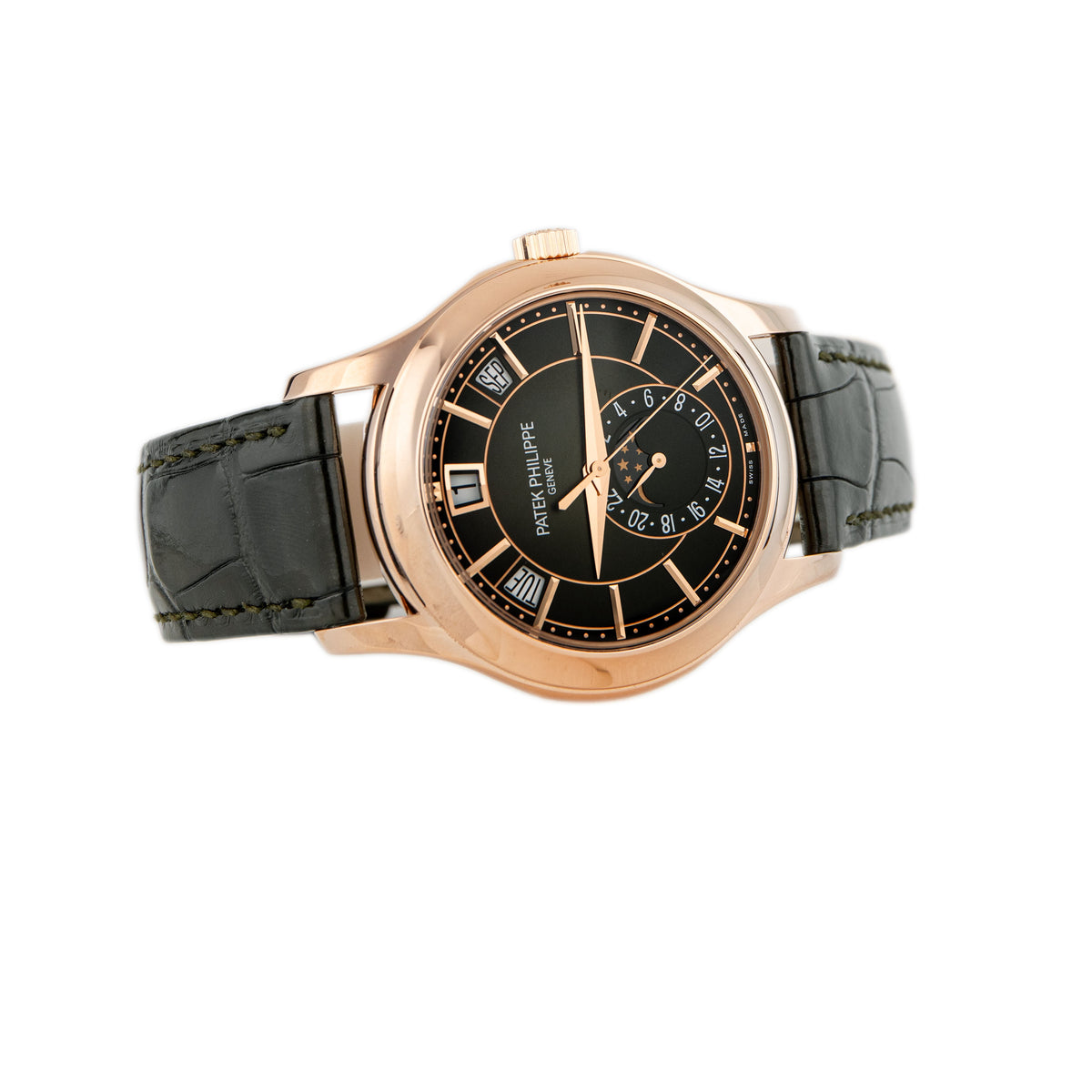 Patek Philippe Complications Annual Calendar Rose Gold Green Dial 40mm 5205R-011 Full Set