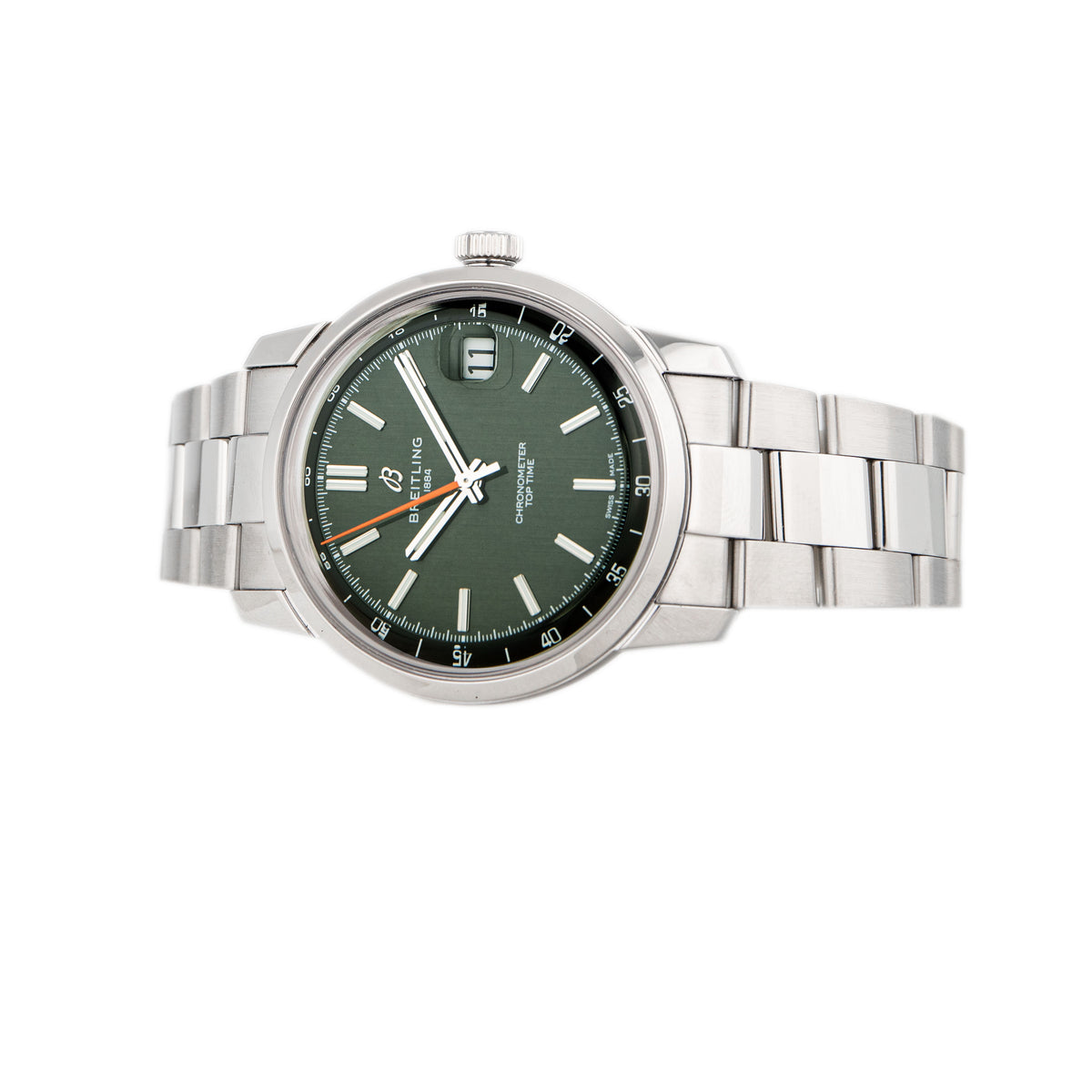 Breitling Top Time Stainless Steel Green Dial 38mm AB3113 Full Set