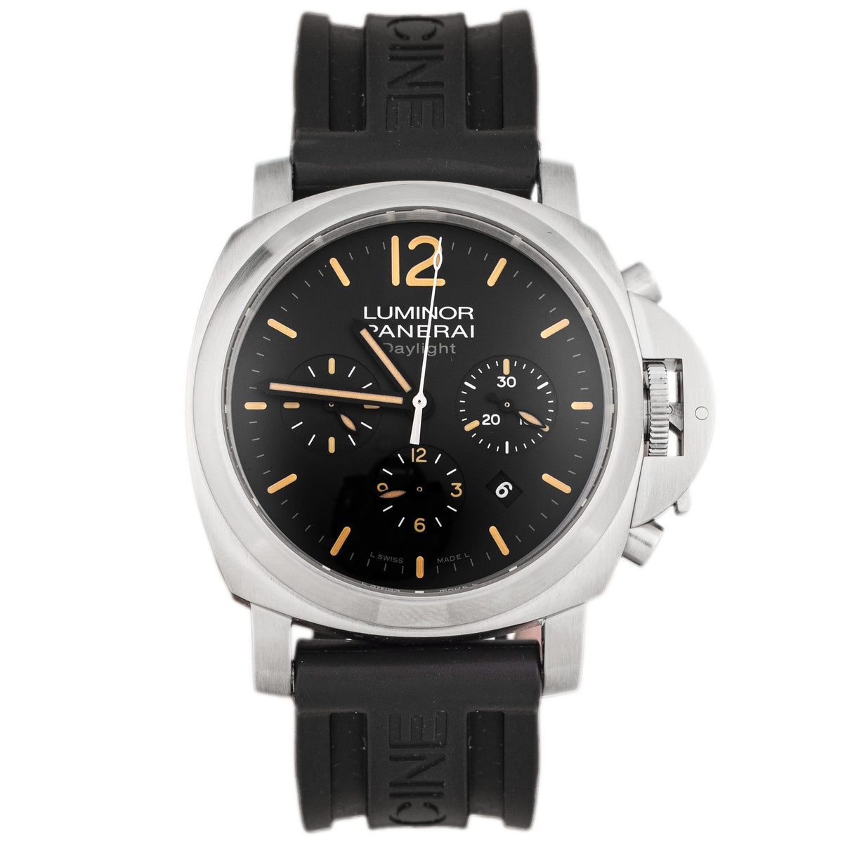 Panerai Luminor Daylight Chronograph Stainless Steel Black Dial 44mm PAM00356