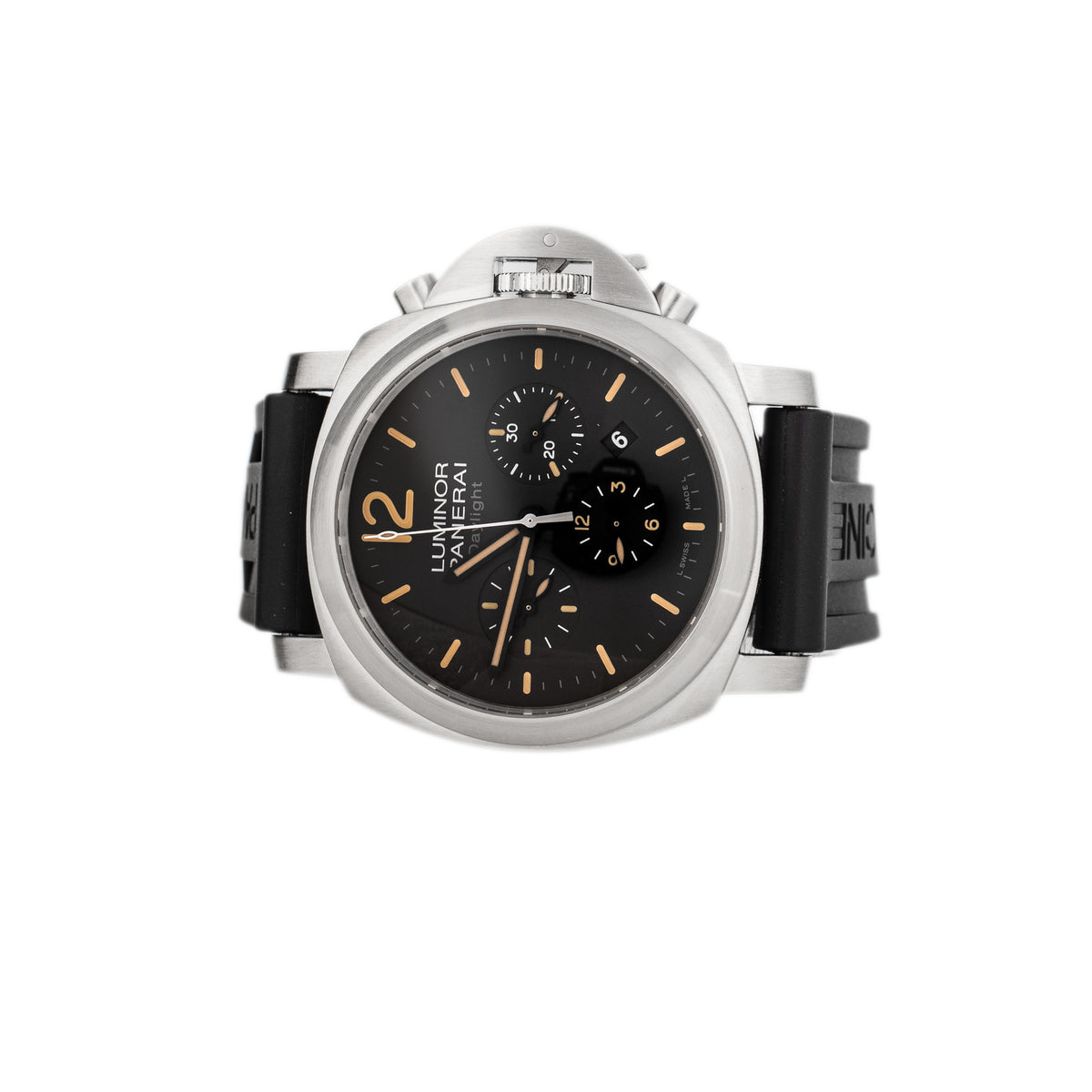 Panerai Luminor Daylight Chronograph Stainless Steel Black Dial 44mm PAM00356