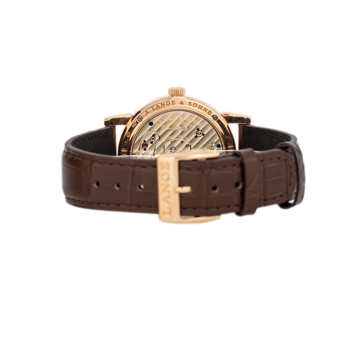 A. Lange & Sohne Lange 1 Moonphase Rose Gold Silver Dial 38mm 109.032