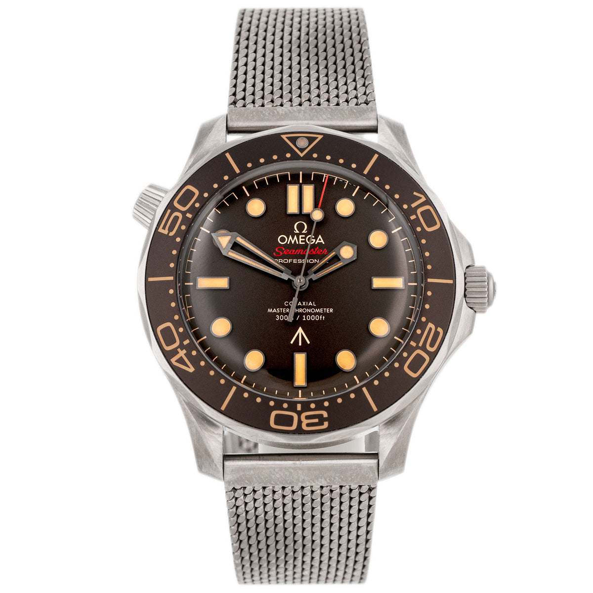 Omega Seamaster Diver 300M No Time To Die Titanium 42mm Brown Dial 210.90.42.20.01.001 Full Set