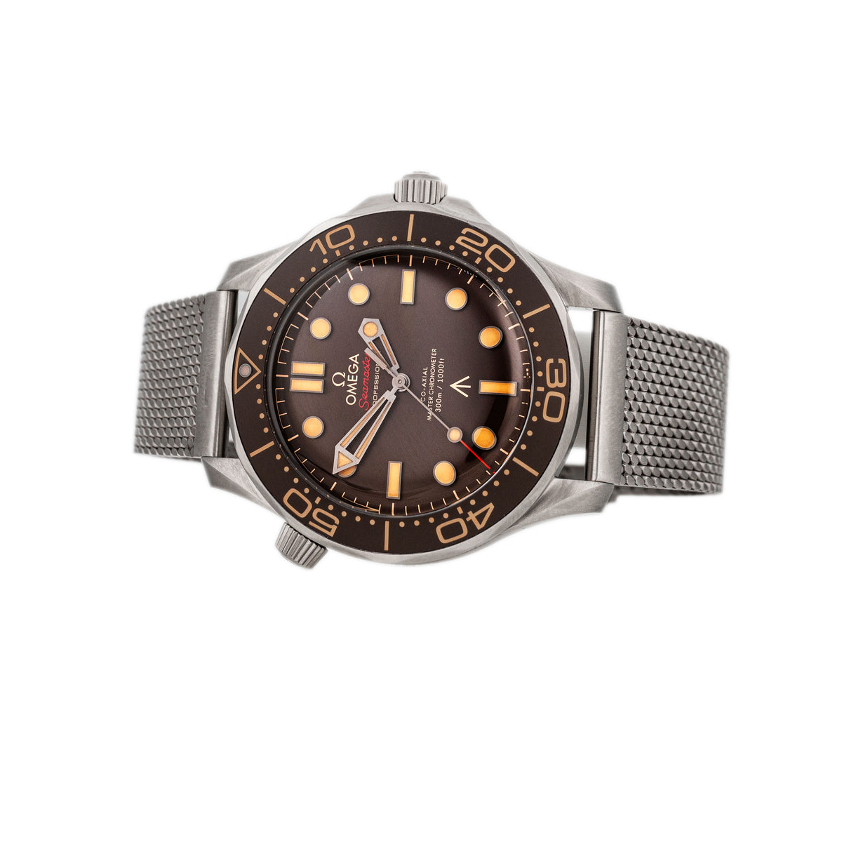 Omega Seamaster Diver 300M No Time To Die Titanium 42mm Brown Dial 210.90.42.20.01.001 Full Set