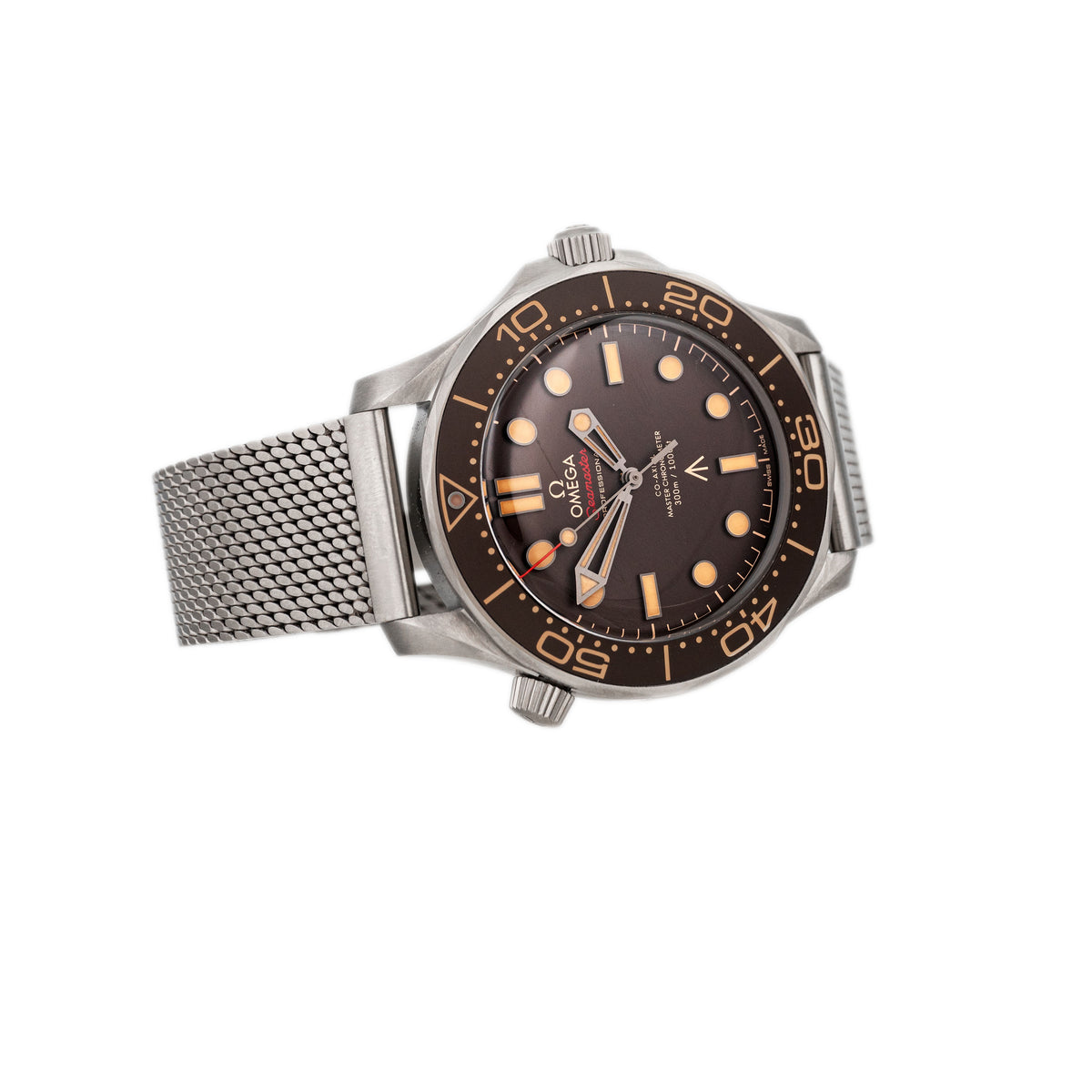 Omega Seamaster Diver 300M No Time To Die Titanium 42mm Brown Dial 210.90.42.20.01.001 Full Set