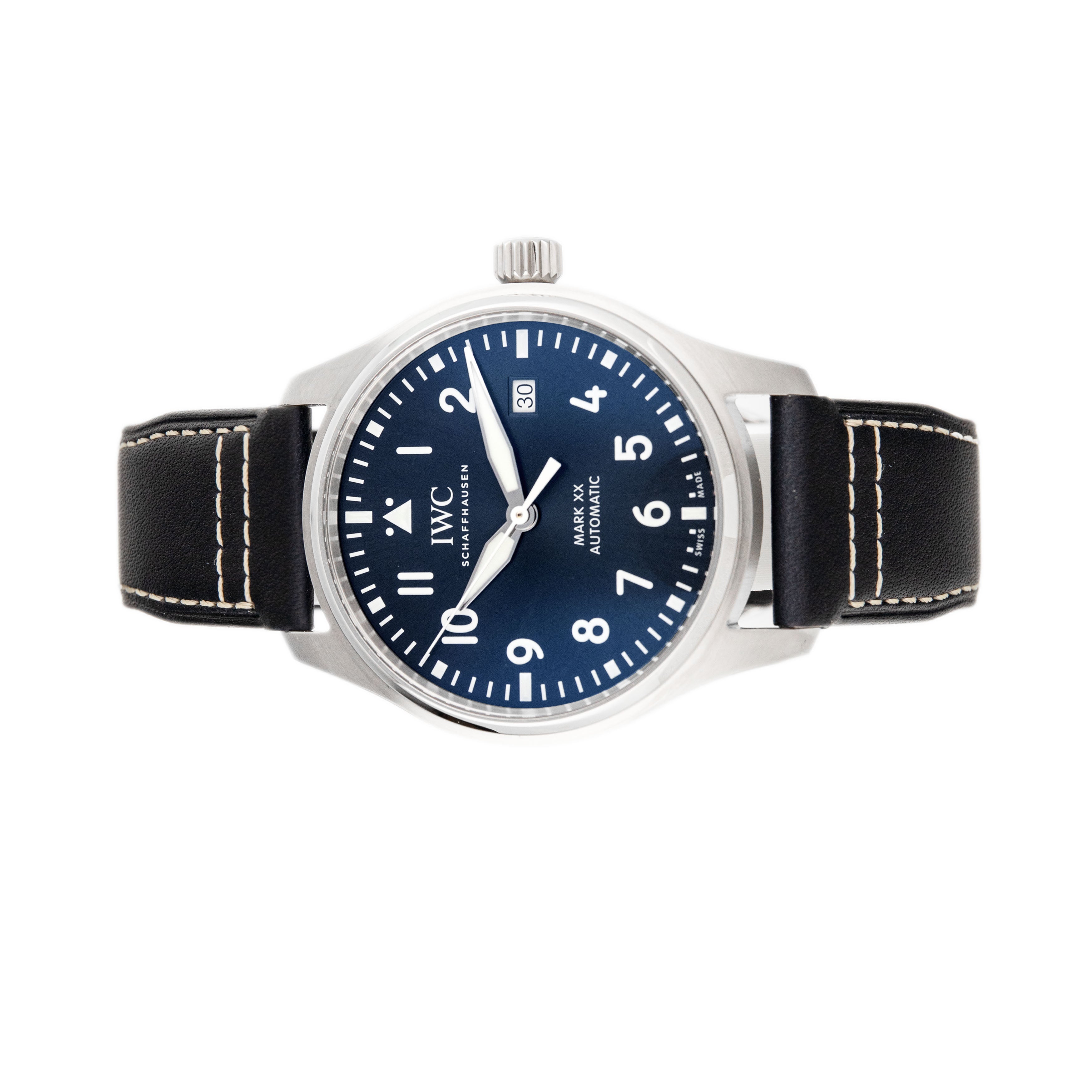 IWC Pilot's Watch Mark XX Stainless Steel Blue Dial 41mm IW328203 Full
