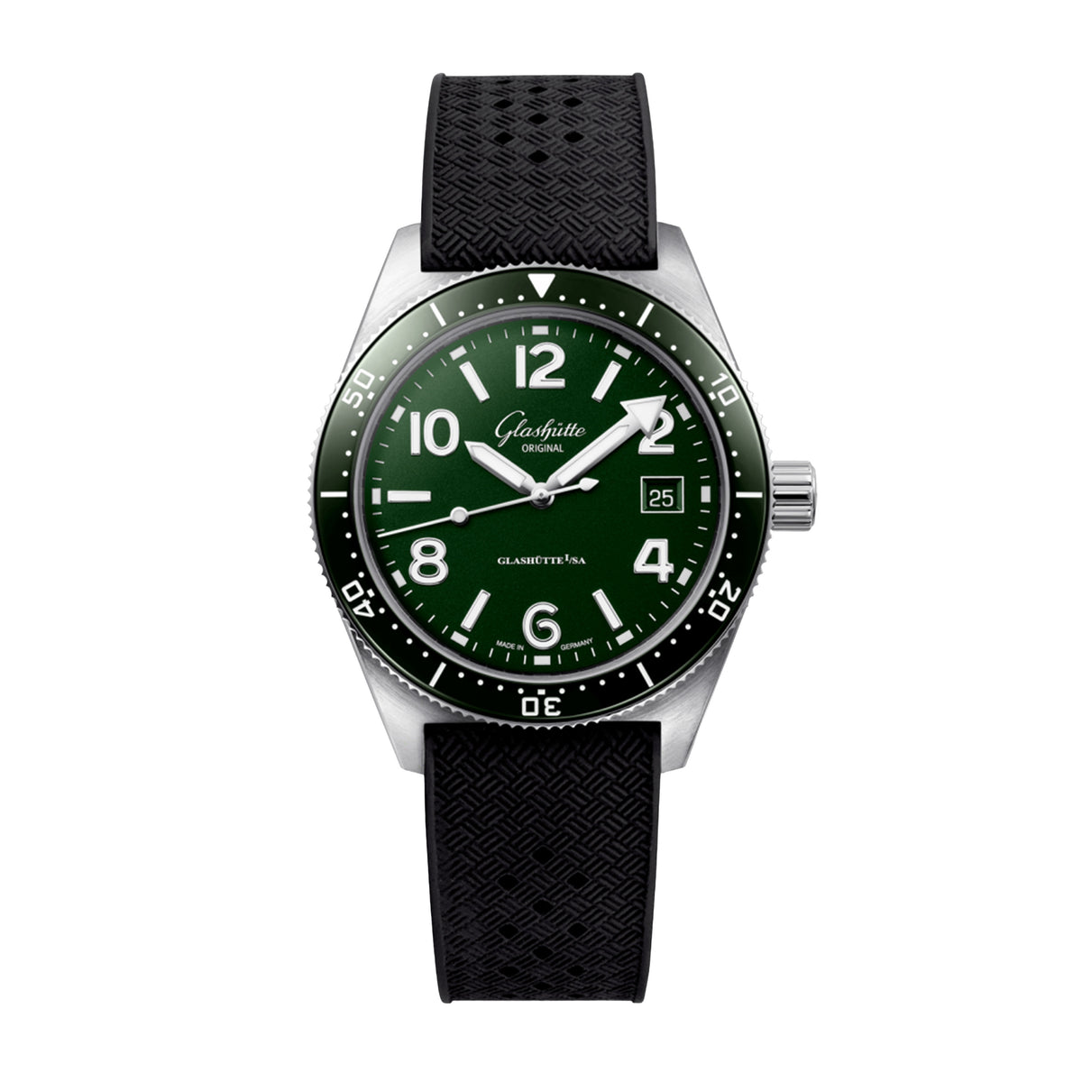 Glashutte Original SEAQ Watch, 39.5MM Green Dial, 1-39-11-13-83-33