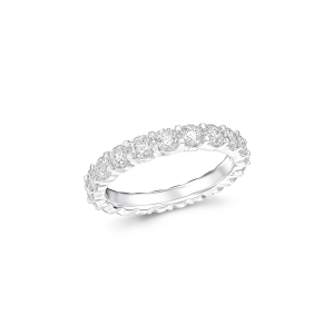 Platinum Diamond Shared Prong Eternity Wedding Band