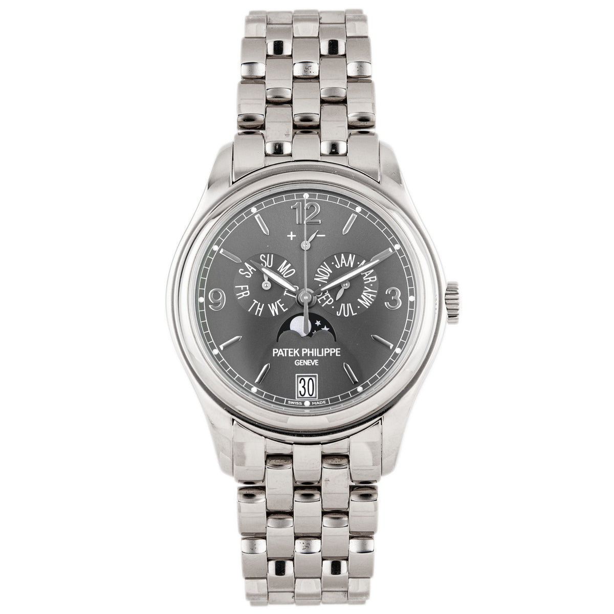 Patek Philippe Complications Annual Calendar White Gold Gray Dial 39mm Bracelet 5146/1G-010 Full Set