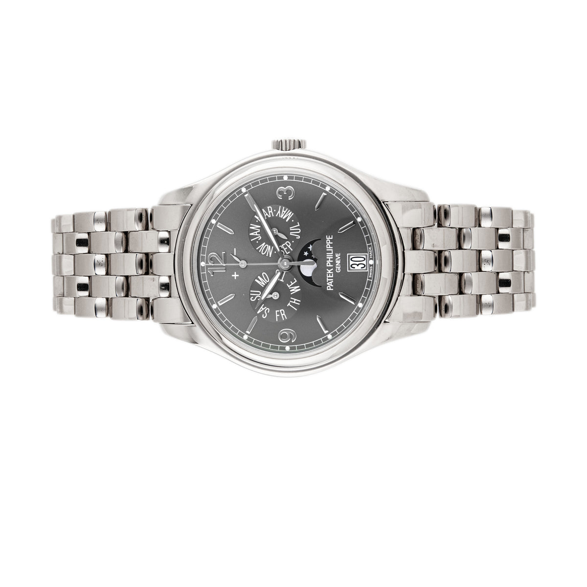 Patek Philippe Complications Annual Calendar White Gold Gray Dial 39mm Bracelet 5146/1G-010 Full Set