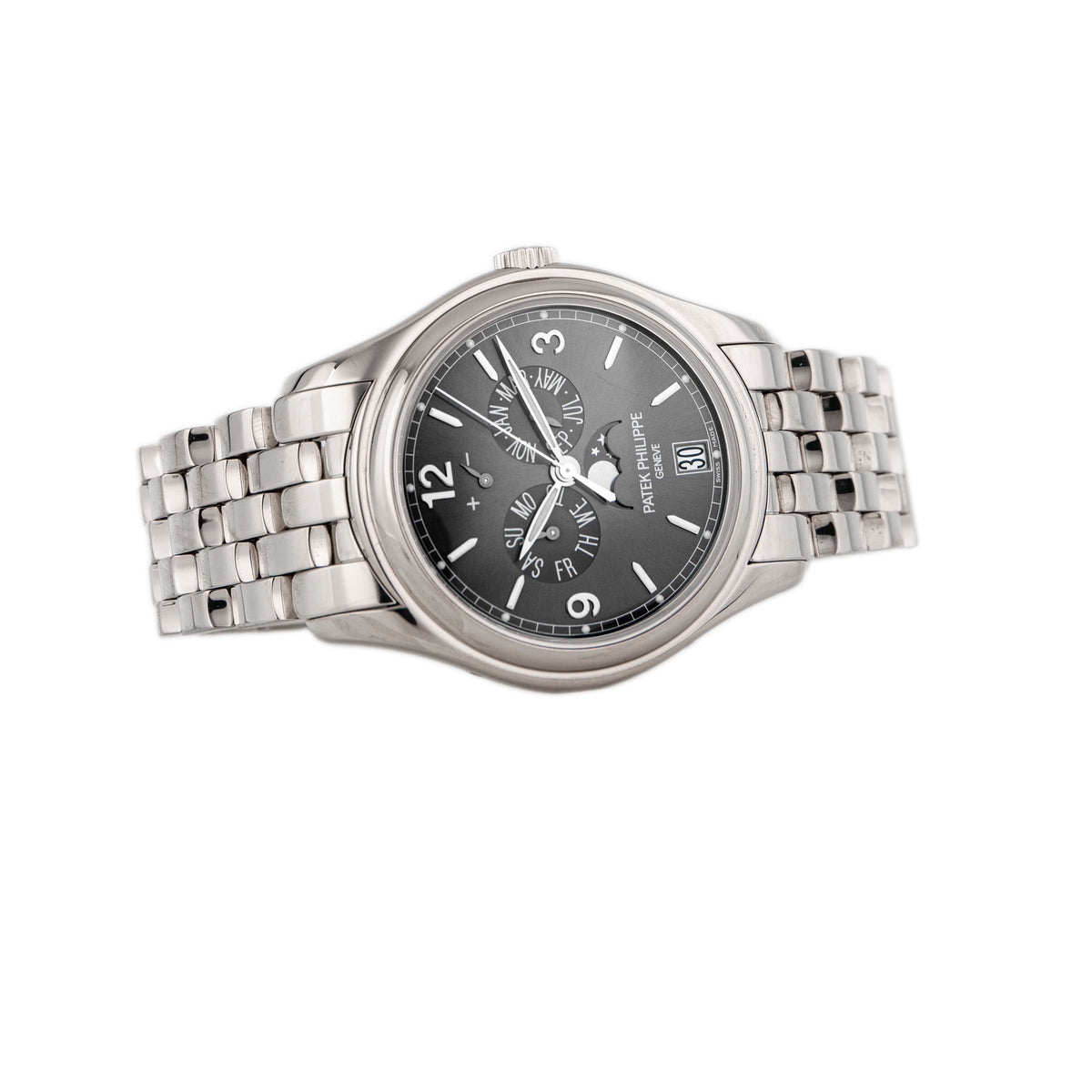 Patek Philippe Complications Annual Calendar White Gold Gray Dial 39mm Bracelet 5146/1G-010 Full Set