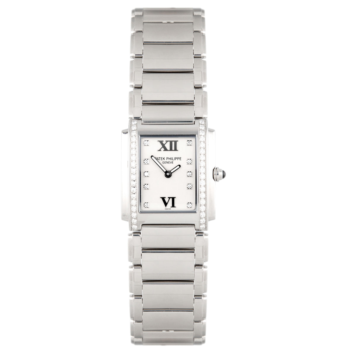 Patek Philippe Twenty-4 Stainless Steel Silver Dial 25x26mm 4910/10A-011 Full Set