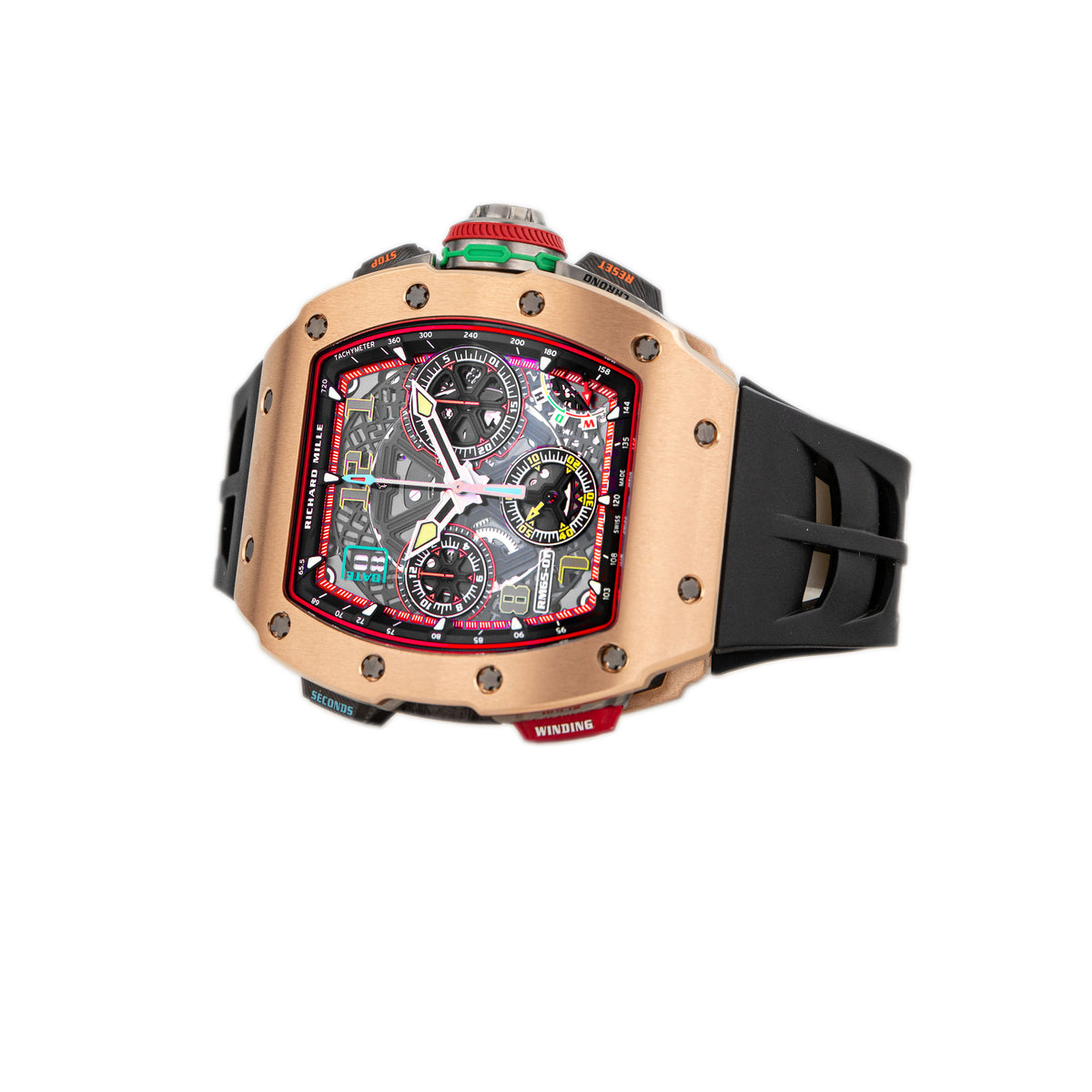 Richard Mille RM 65-01 Chronograph Titanium Rose Gold Skeleton Dial 44.5x50mm MON-01855 Full Set *SERVICED*