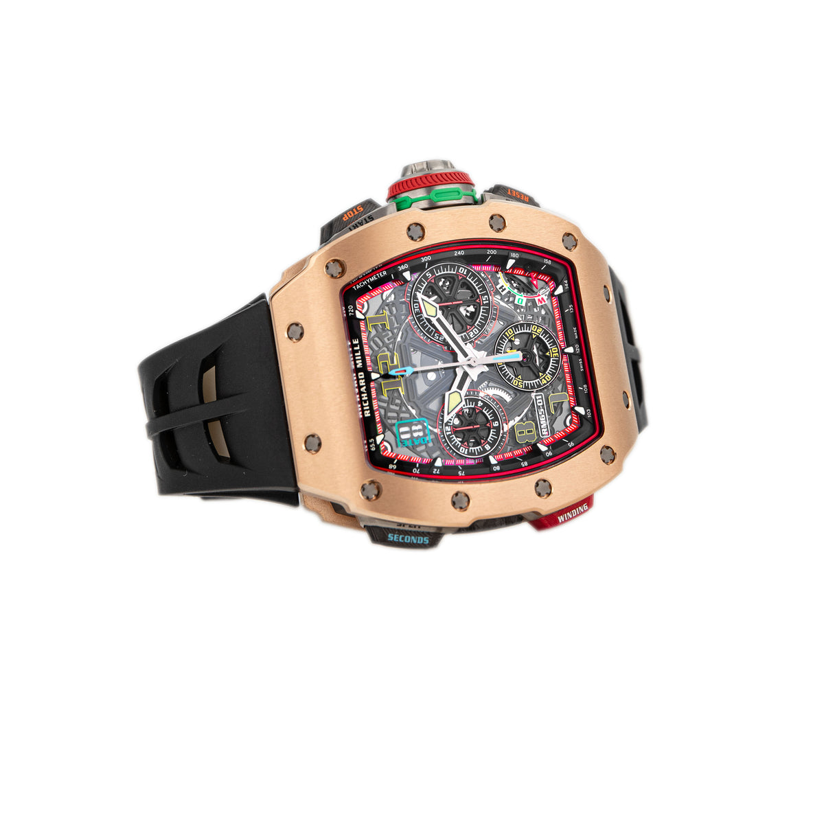 Richard Mille RM 65-01 Chronograph Titanium Rose Gold Skeleton Dial 44.5x50mm MON-01855 Full Set *SERVICED*