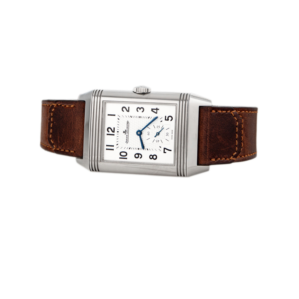 Jaeger-LeCoultre Reverso Classic Duoface Stainless Steel Silver & Black Dial 47x28mm Q3848422 Full Set