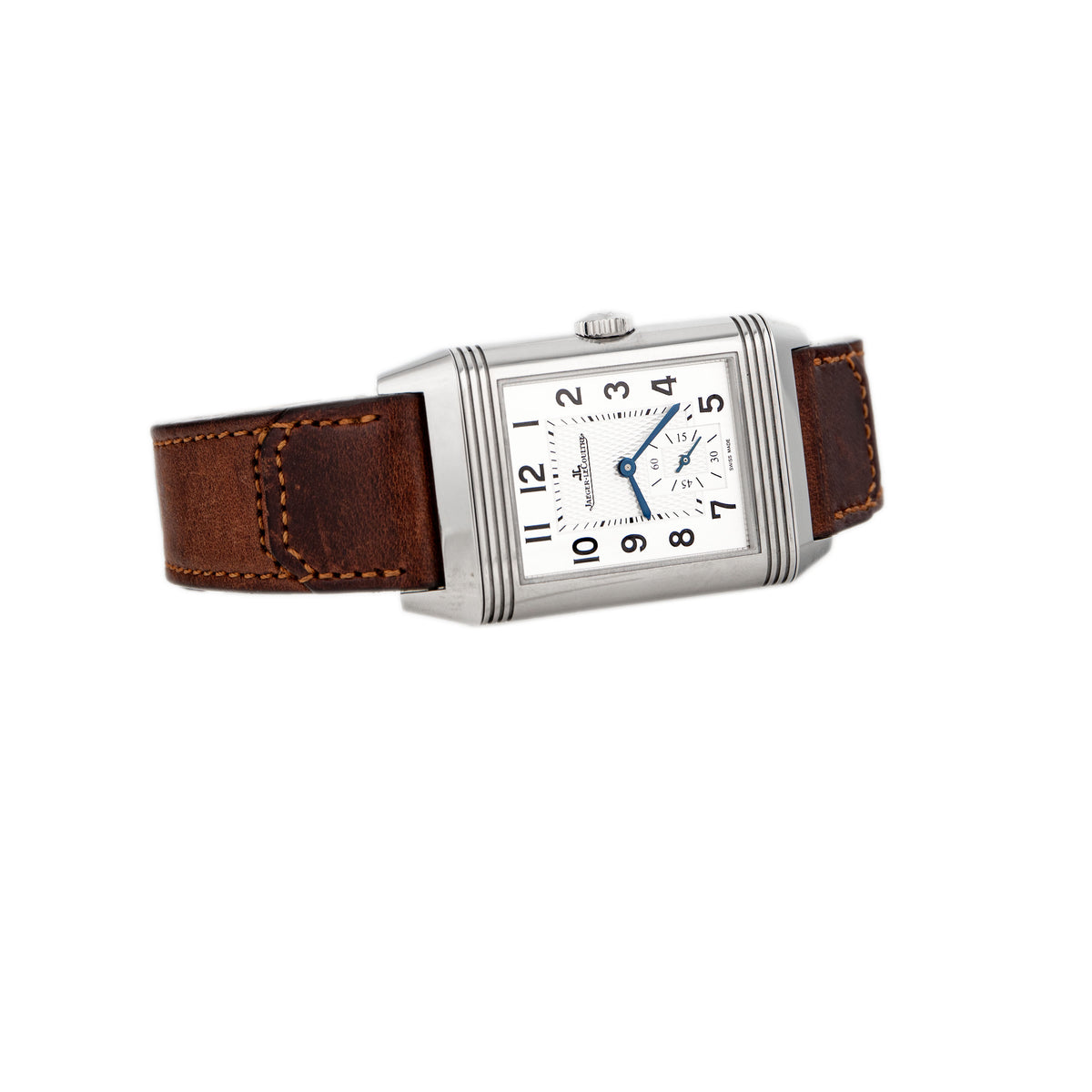 Jaeger-LeCoultre Reverso Classic Duoface Stainless Steel Silver & Black Dial 47x28mm Q3848422 Full Set