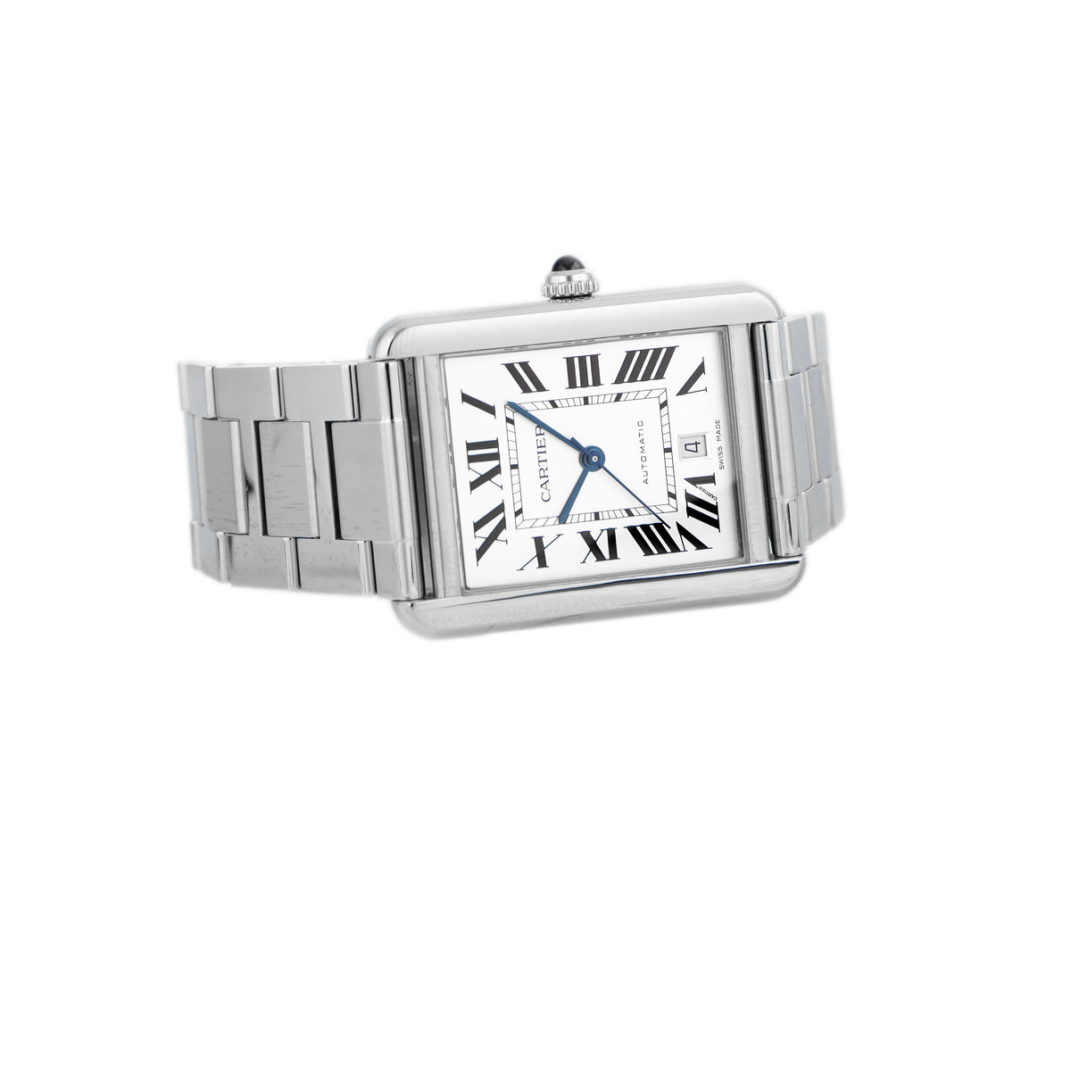 Cartier Tank Solo XL Stainless Steel Silver Dial 31x41mm W5200028 Full Set