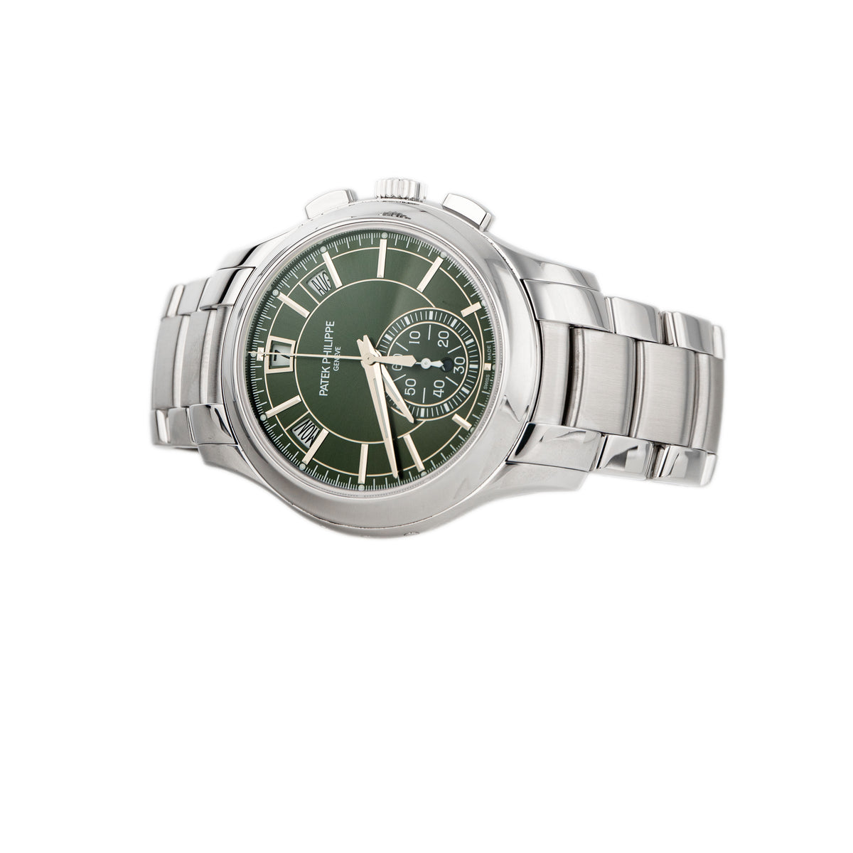 Patek Philippe Complications Annual Calendar Chronograph Stainless Steel Green Dial 42mm 5905/1A-001 Full Set