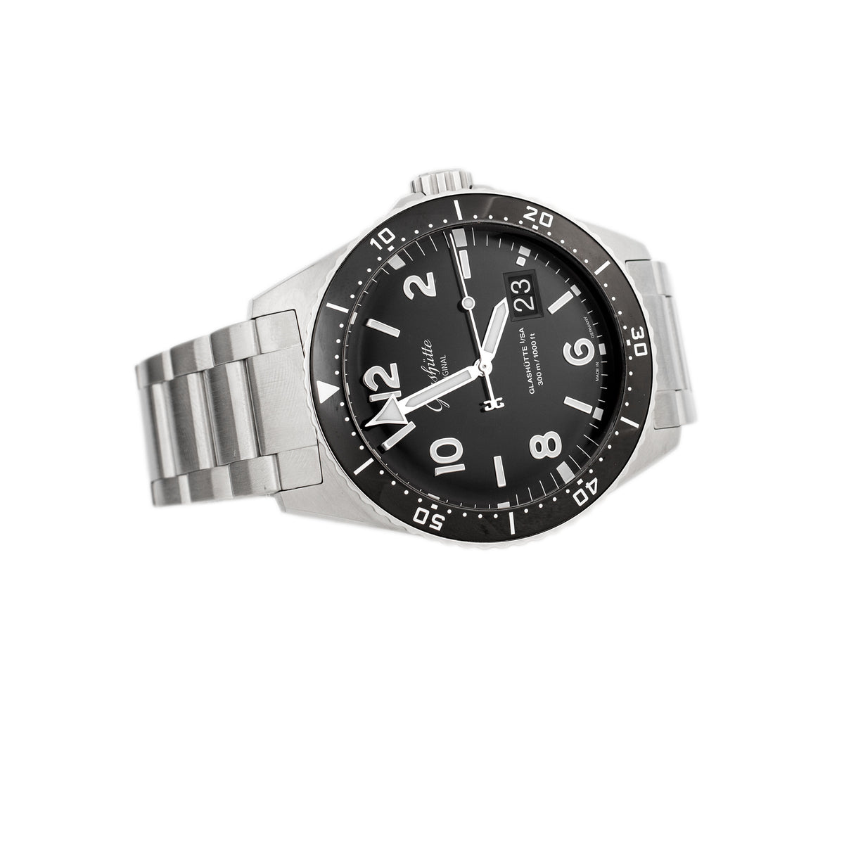 Glashutte Original SeaQ Panorama Date Stainless Steel Black Dial 43mm 1-36-13-01-80-70 Full Set