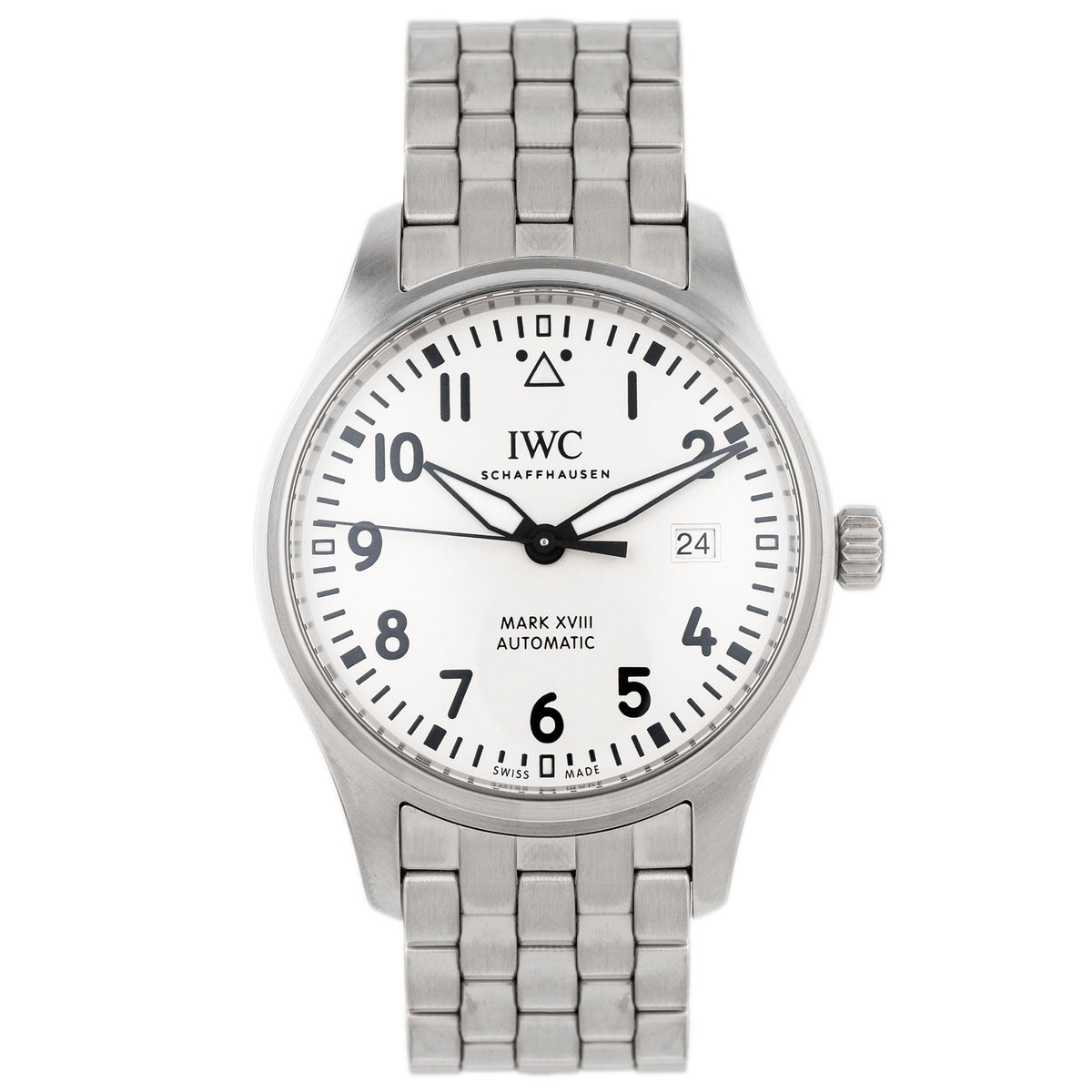 IWC Pilot's Watch Mark XVIII Stainless Steel Silver Dial 40mm IW327012 Full Set