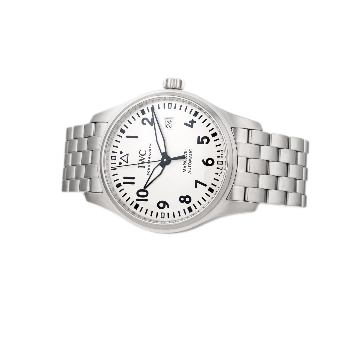 IWC Pilot's Watch Mark XVIII Stainless Steel Silver Dial 40mm IW327012 Full Set
