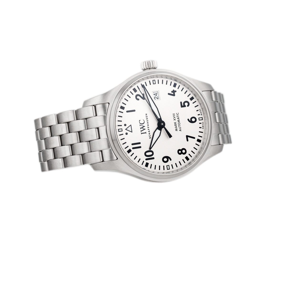 IWC Pilot's Watch Mark XVIII Stainless Steel Silver Dial 40mm IW327012 Full Set