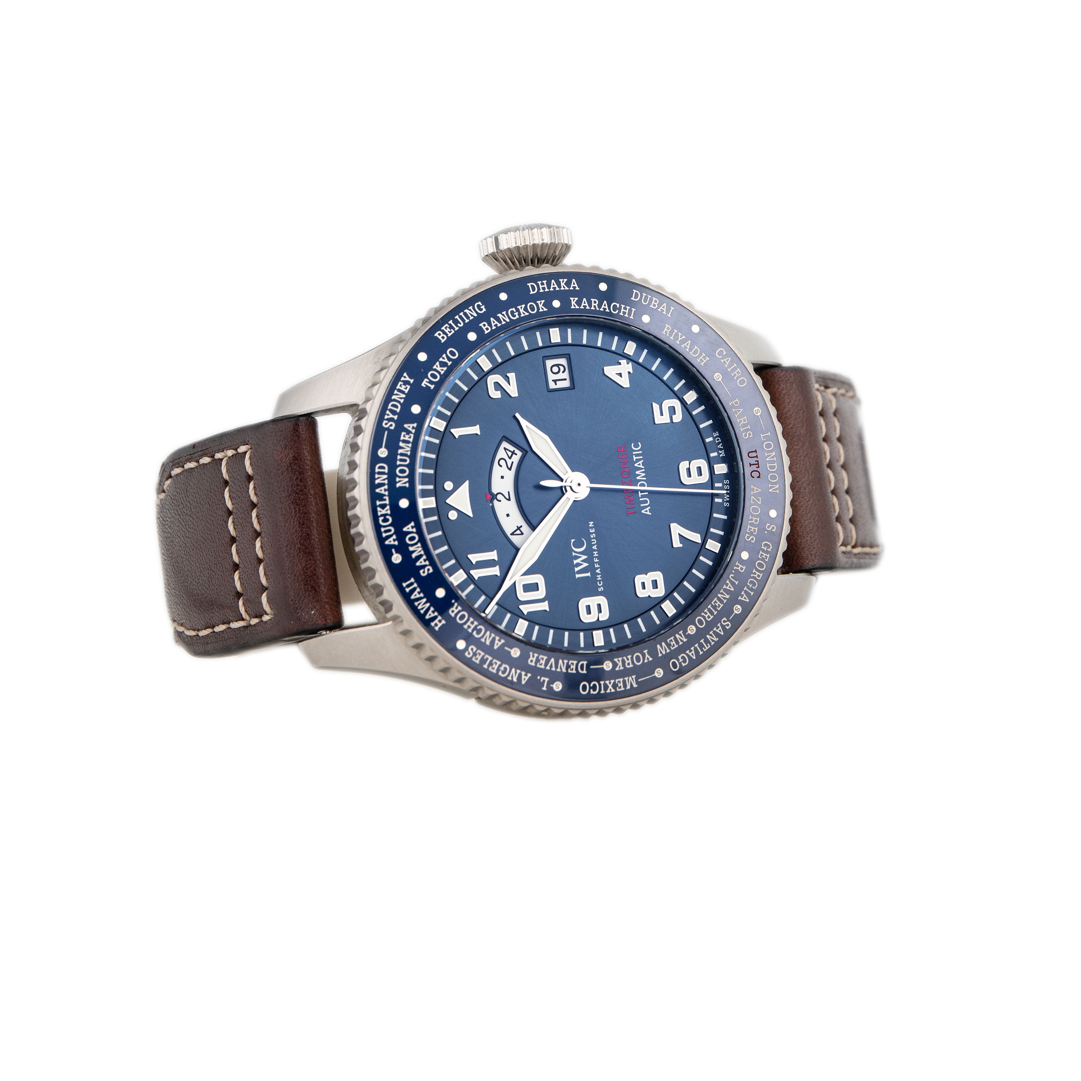 IWC Pilot's Watch Timezoner Edition Le Petit Prince Stainless Steel Bl