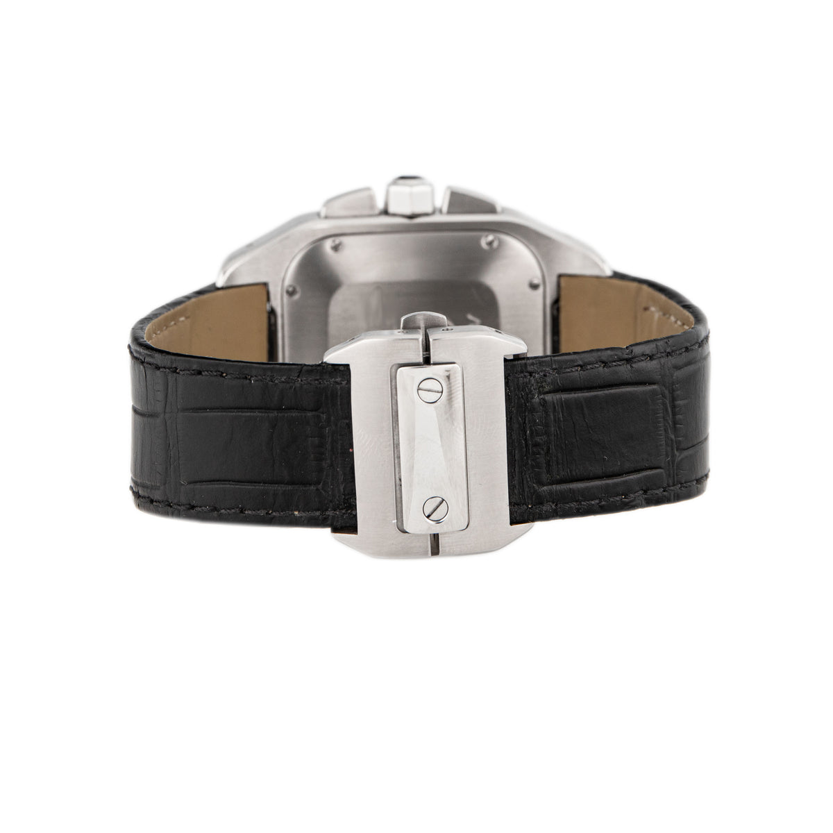 Cartier Santos 100 Stainless Steel Silver Dial 41x55mm W200090X8 Full Set