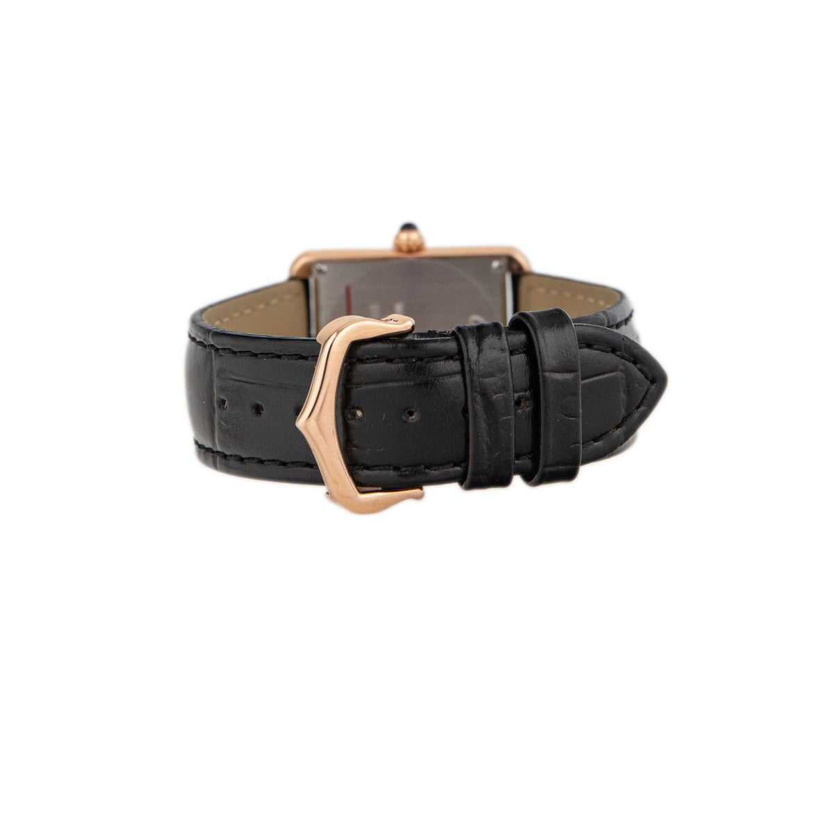 Cartier Tank Solo Rose Gold Silver Dial 24x31mm W5200024 Full Set
