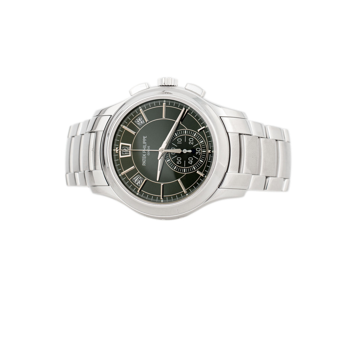 Patek Philippe Complications Annual Calendar Chronograph Stainless Steel Green Dial 42mm 5905/1A-001 Full Set