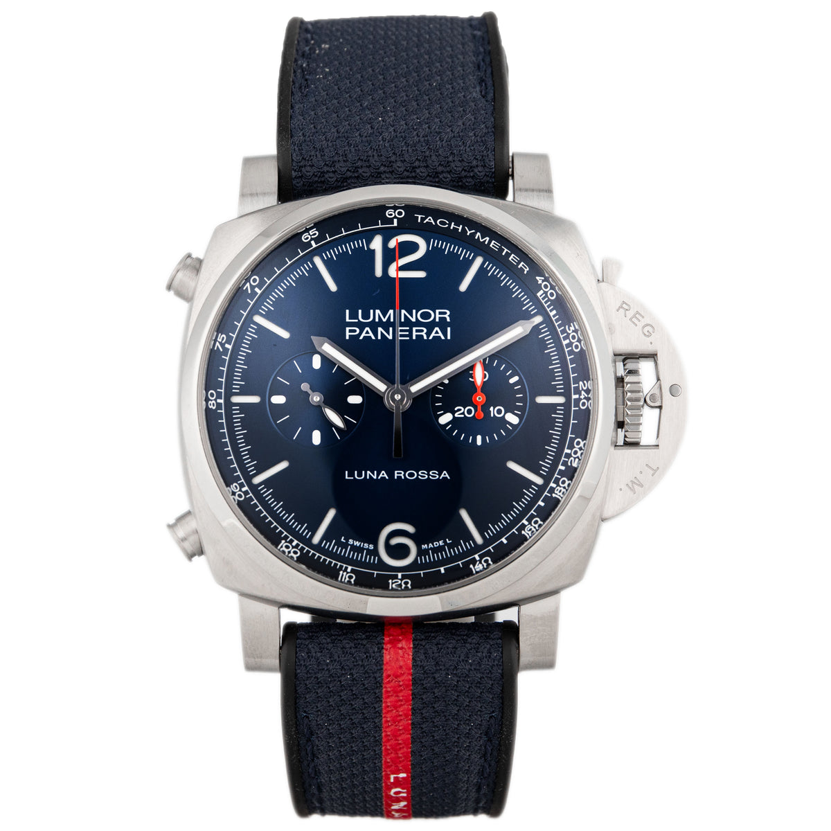 Panerai Luminor Luna Rossa Stainless Steel Blue Dial 44mm Pam01303 Full Set